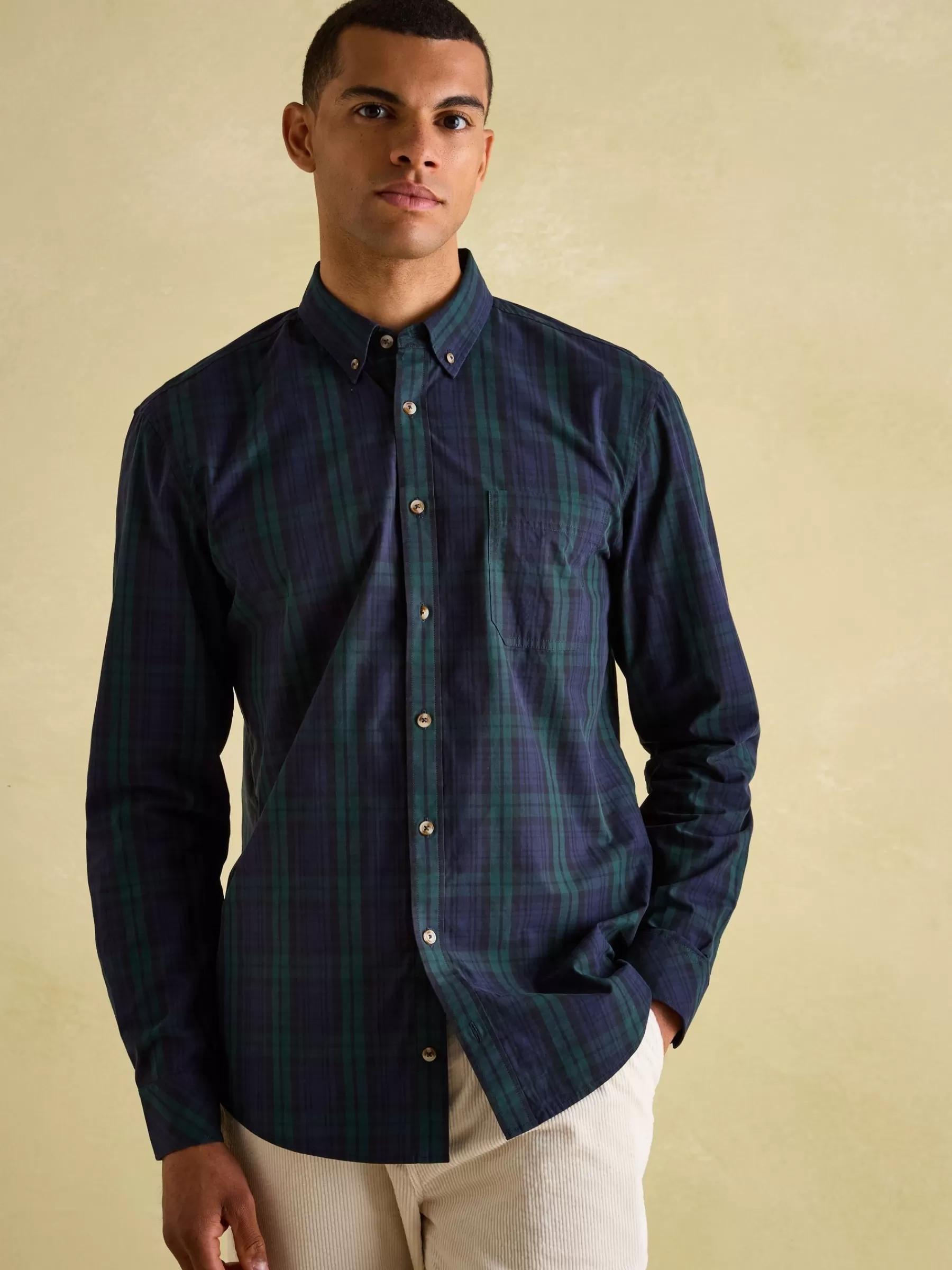 Joules Abbott Navy Blue Checked Cotton Poplin Shirt NavyBlueChecked Sale