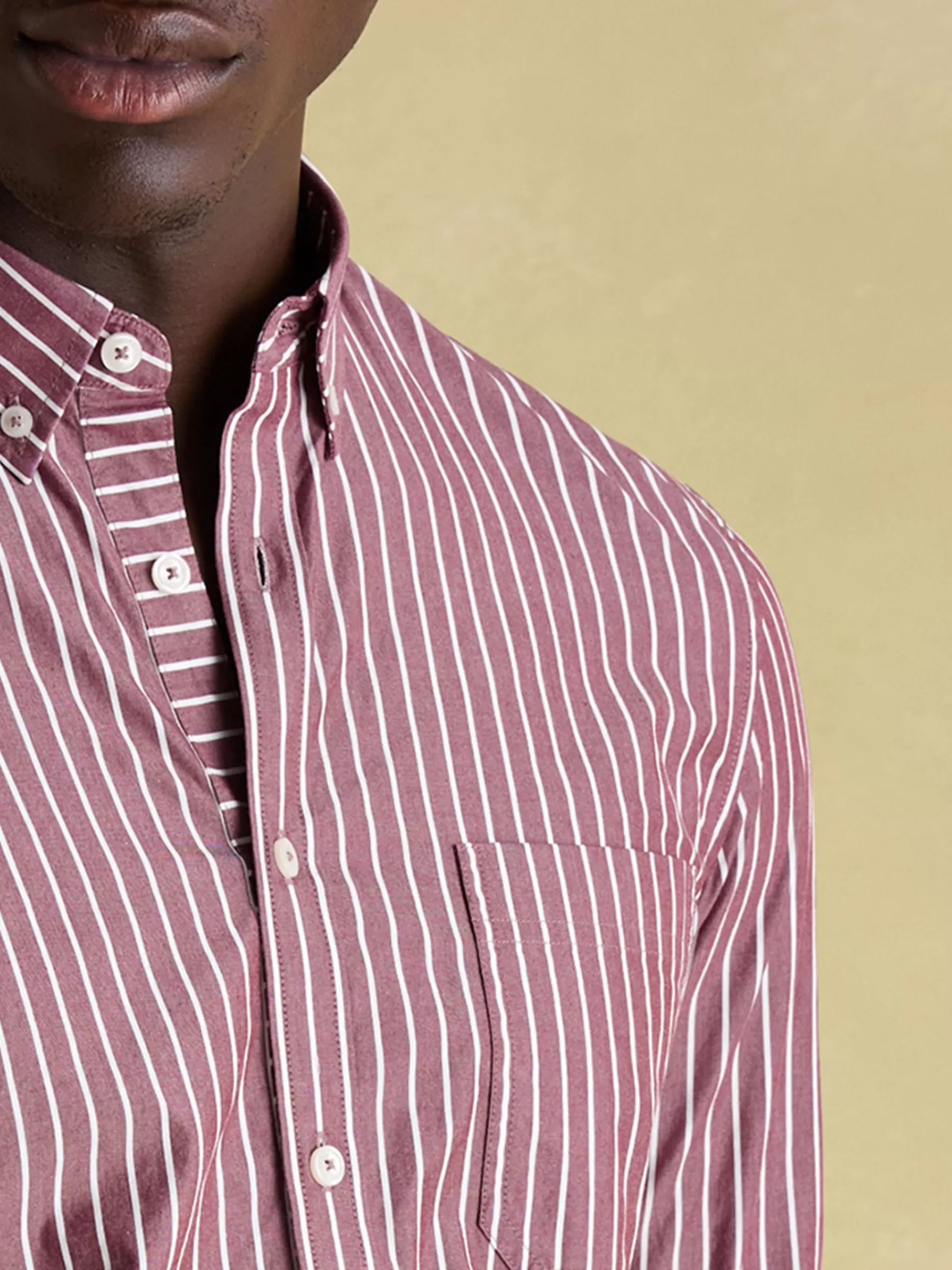 Joules Abbott Red Striped Cotton Poplin Shirt RedStriped Shop