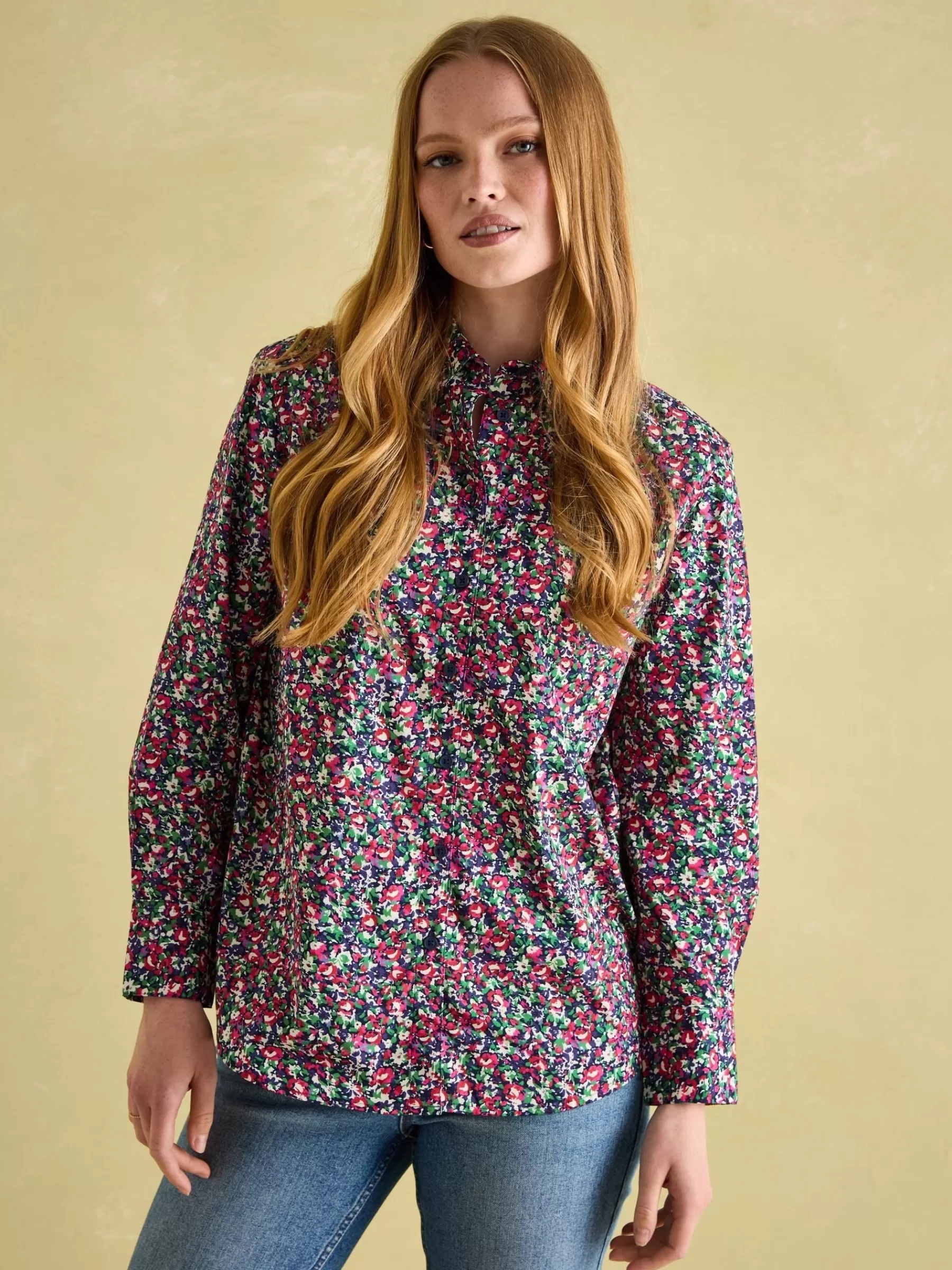 Joules Amilla Cotton Shirt Multi Hot