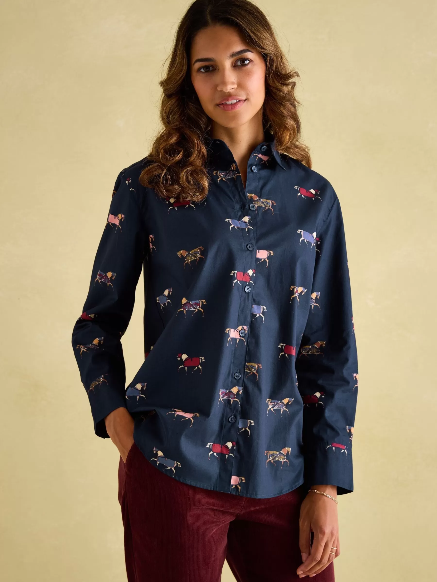 Joules Amilla Navy Blue Cotton Shirt NavyBlue Best Sale