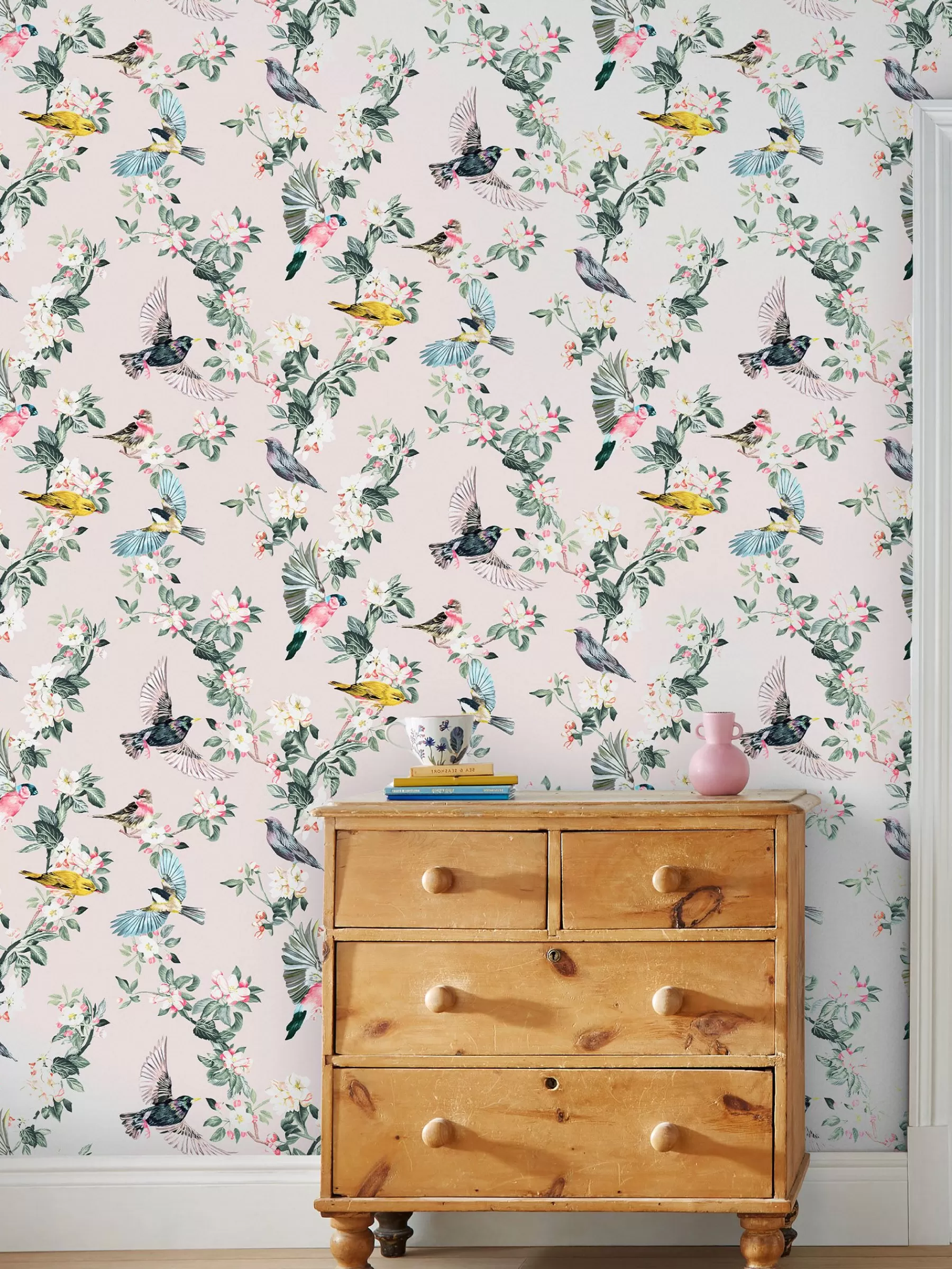 Joules Antique Creme Handford Garden Birds 10M Wallpaper AntiqueCreme Hot