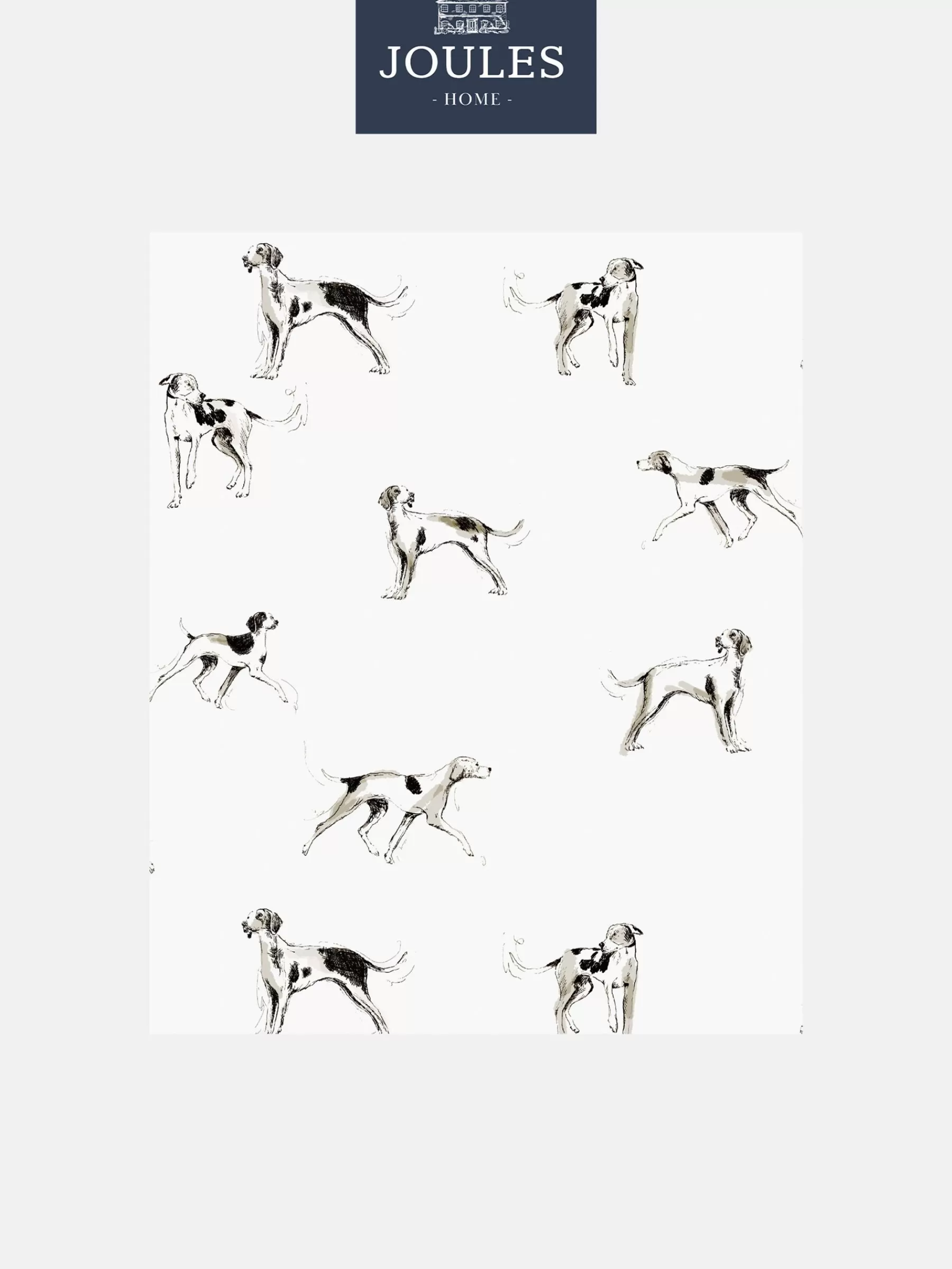 Joules Antique Creme Sketchy Dogs 10M Wallpaper AntiqueCreme Fashion