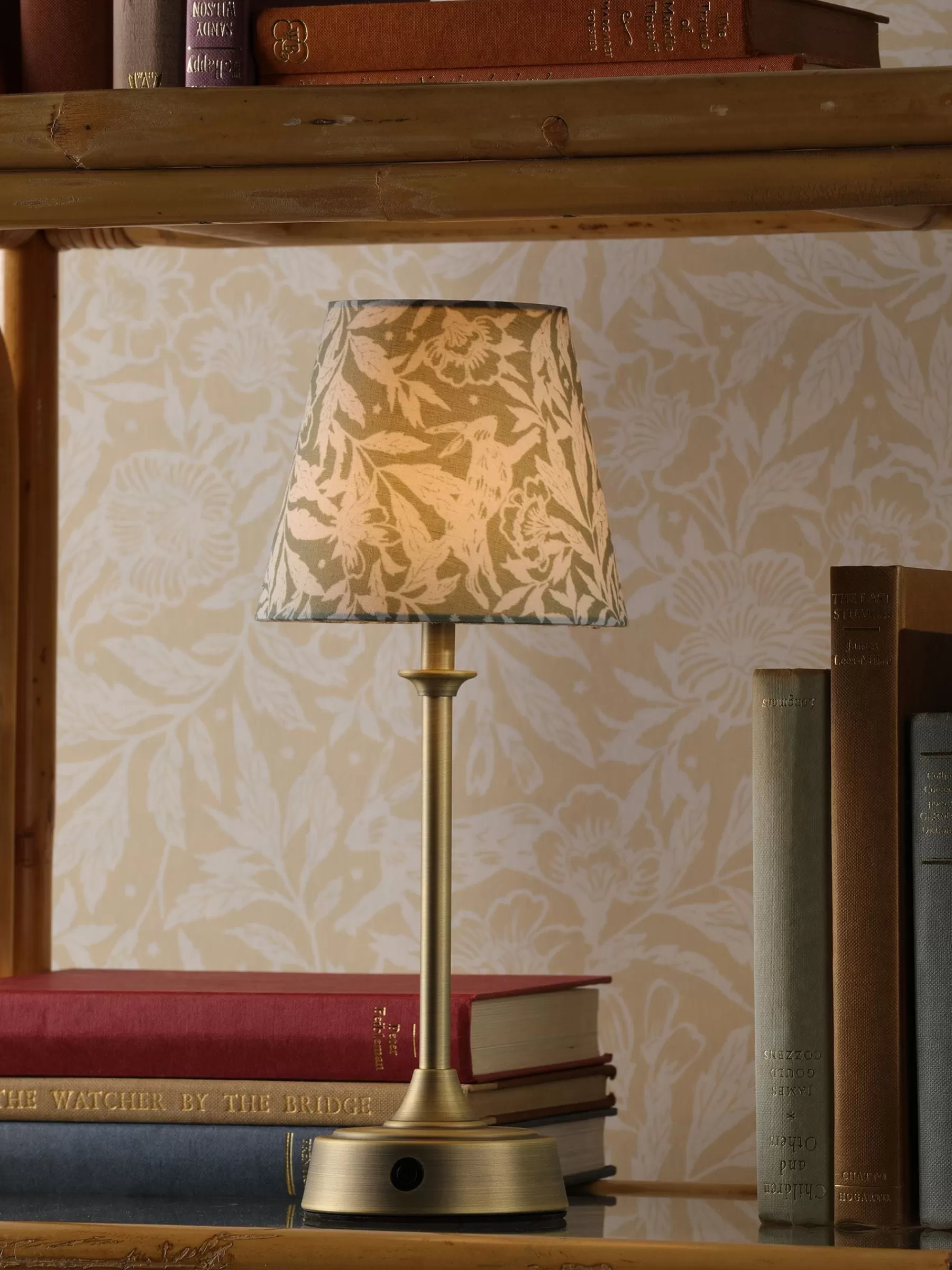 Joules Apsley Green Print Rechargable LED Lamp GreenPrint Online