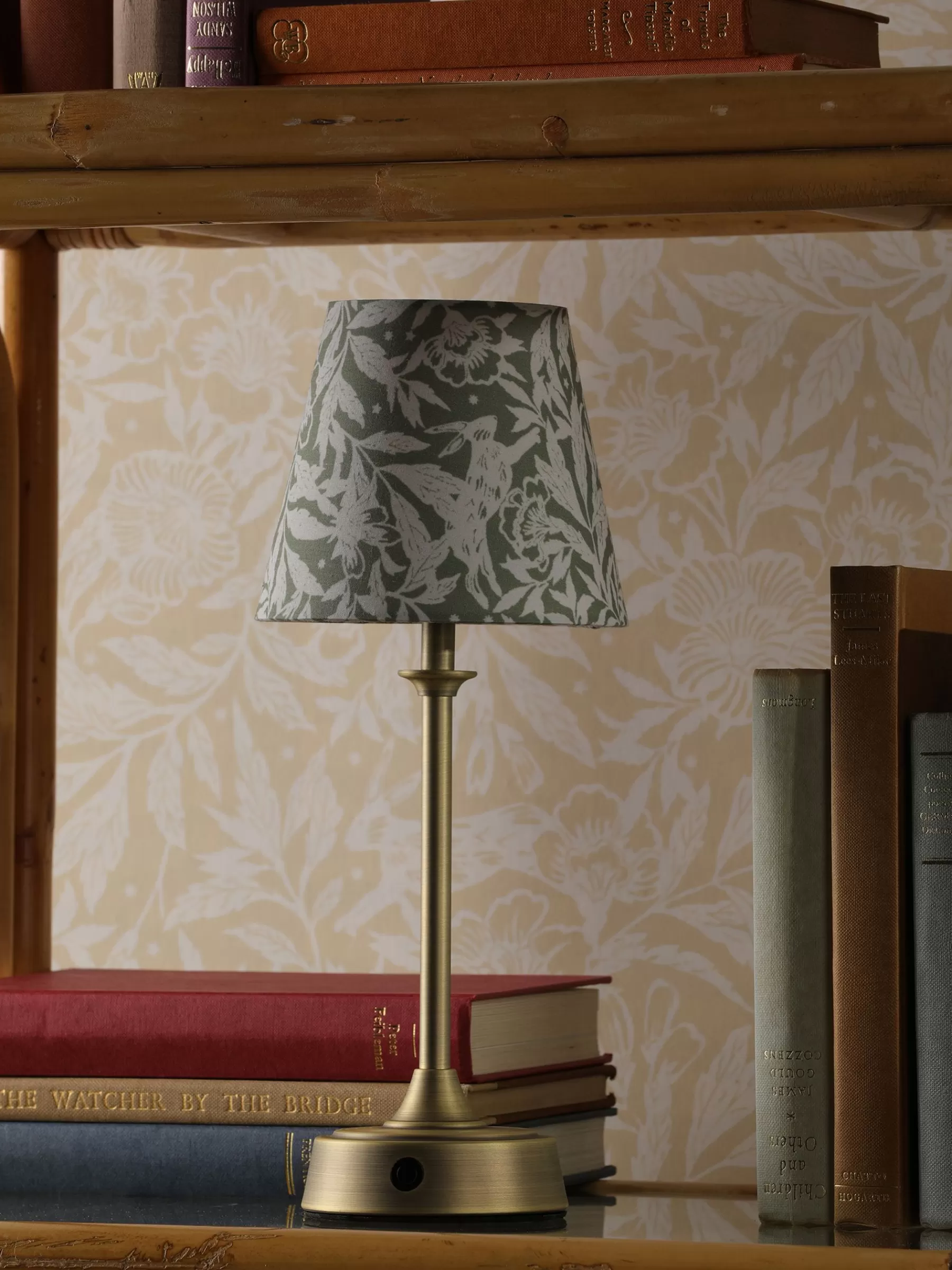 Joules Apsley Green Print Rechargable LED Lamp GreenPrint Online