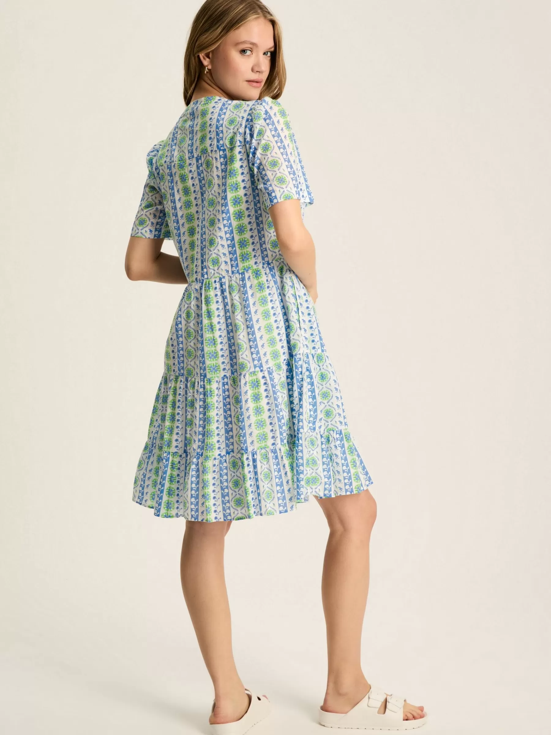 Joules Ariella Cotton Dress Blue Flash Sale