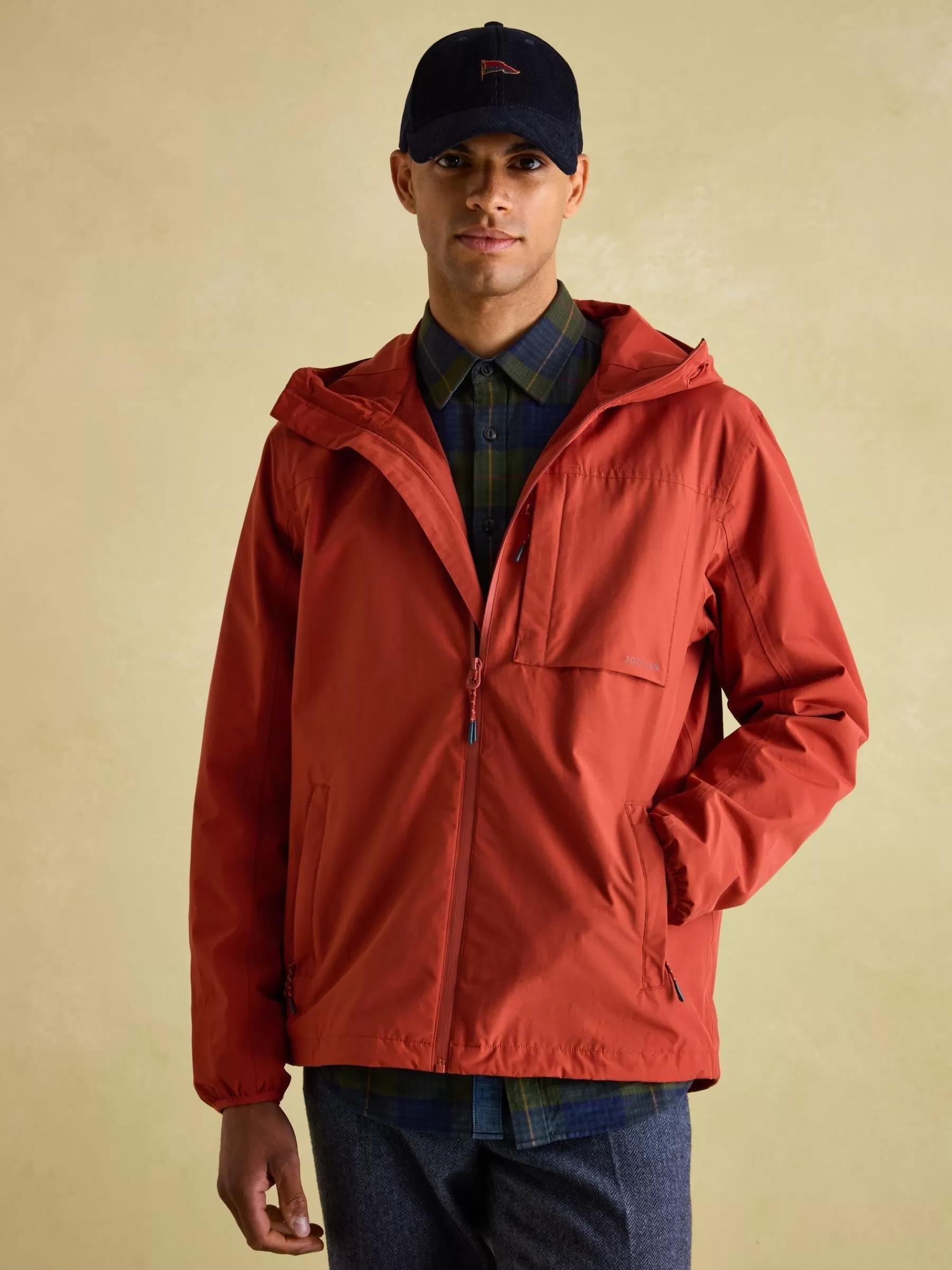 Joules Ayston Lightweight Waterproof Coat Orange Store