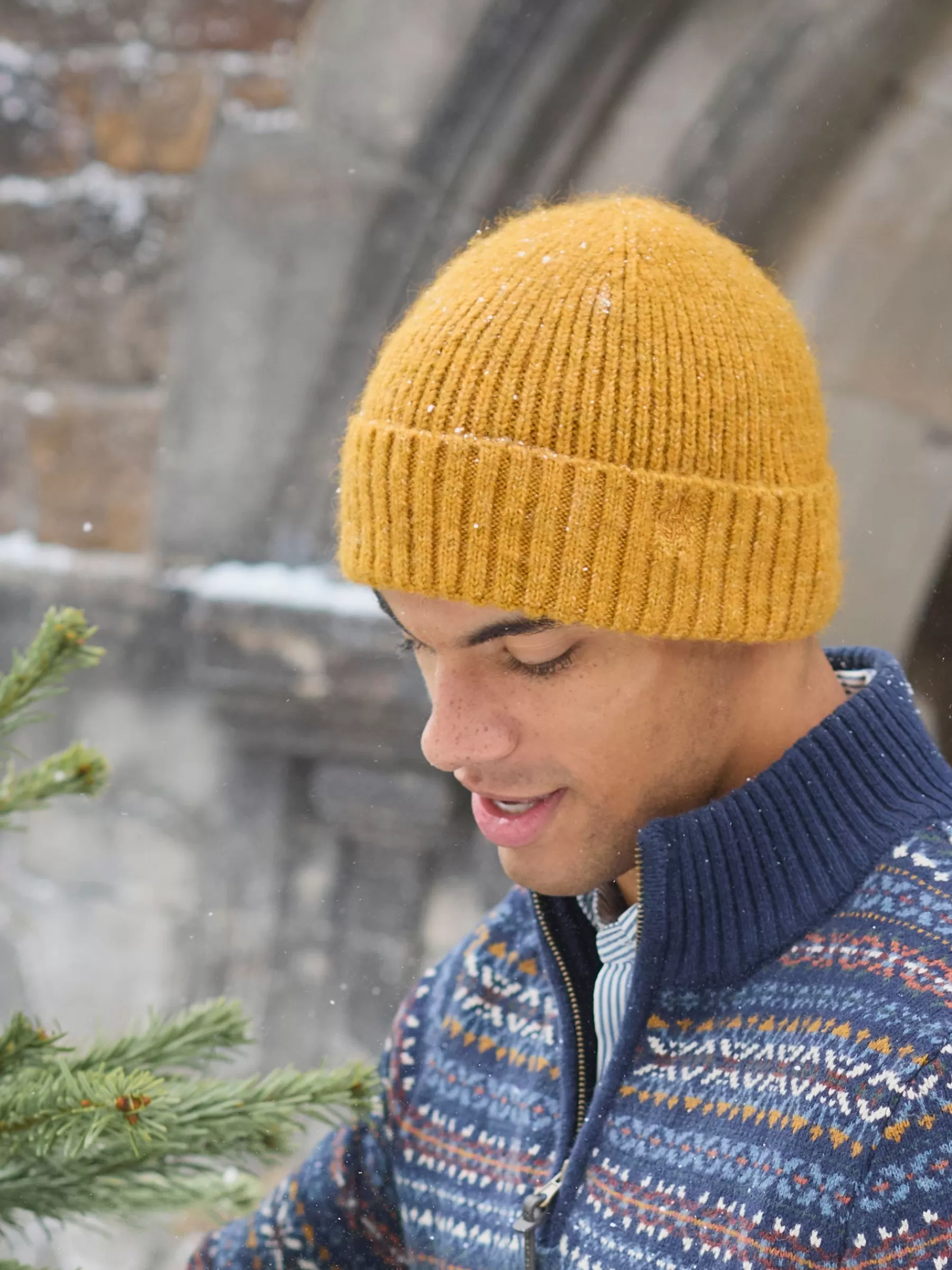 Joules Berwick Beanie Hat Yellow Cheap