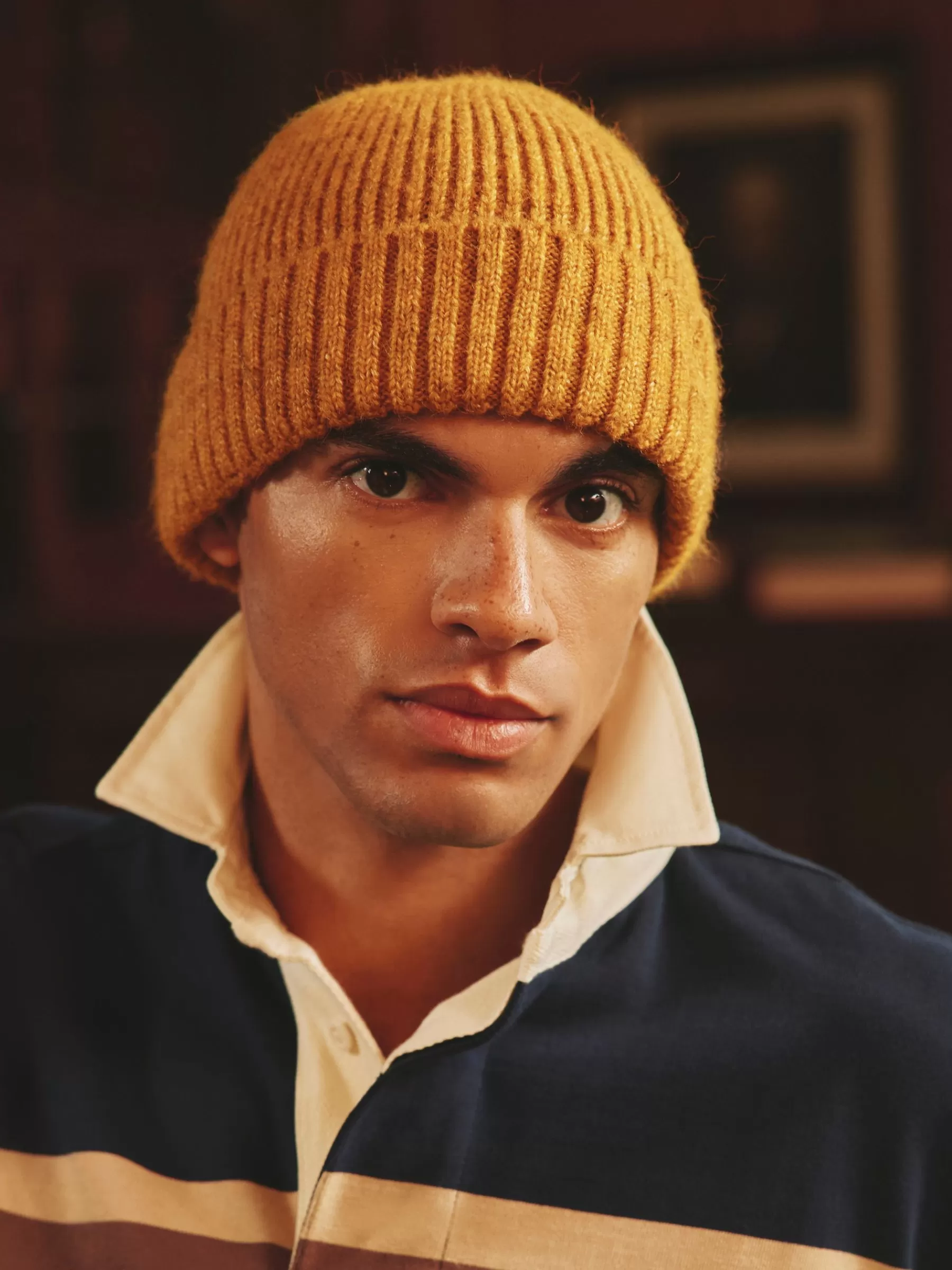 Joules Berwick Beanie Hat Yellow Cheap