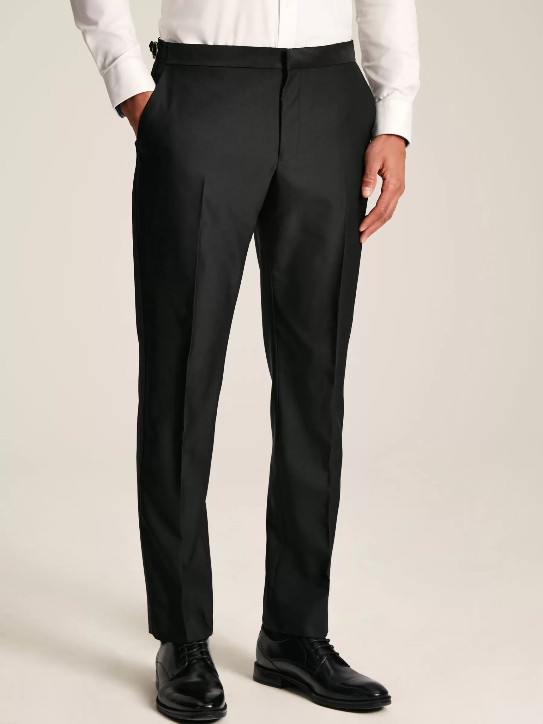 Joules Slim Fit Tuxedo Suit Trousers Black Store