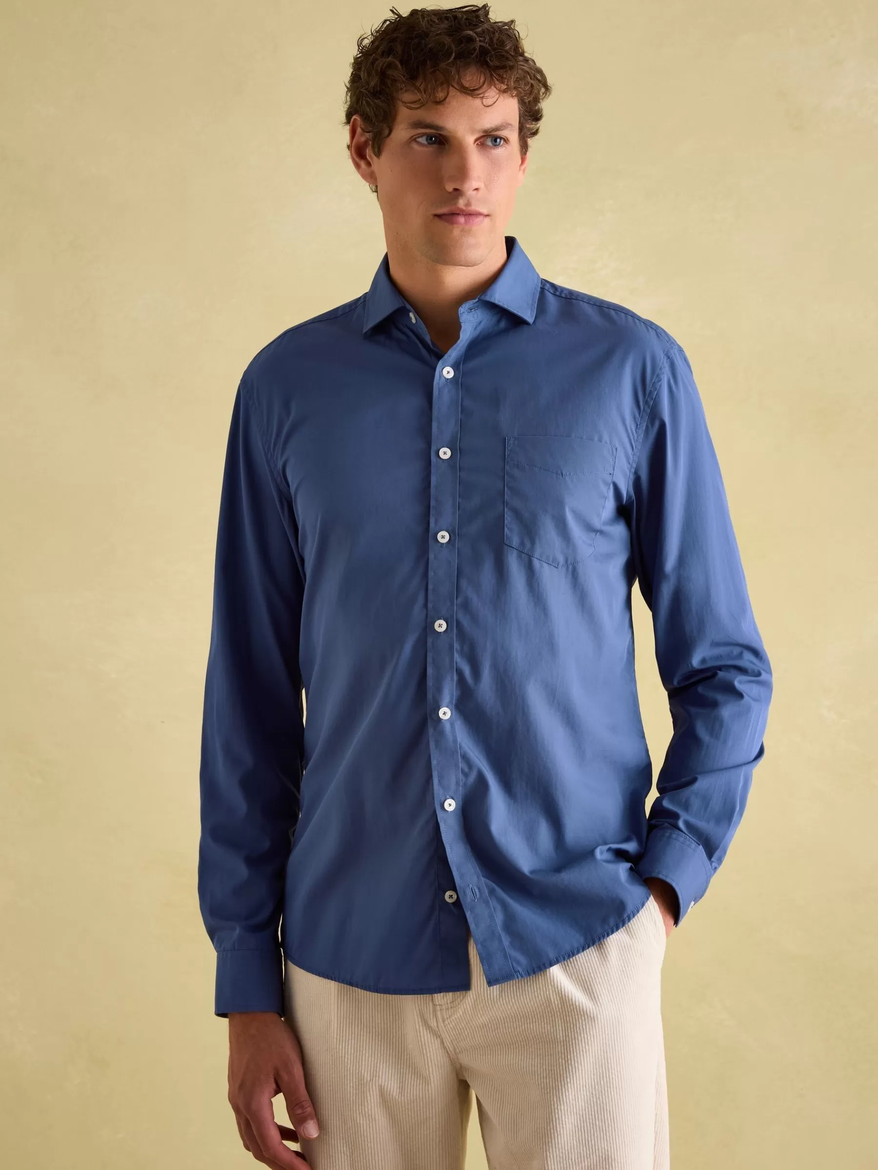 Joules Cotton Shirt Blue Discount