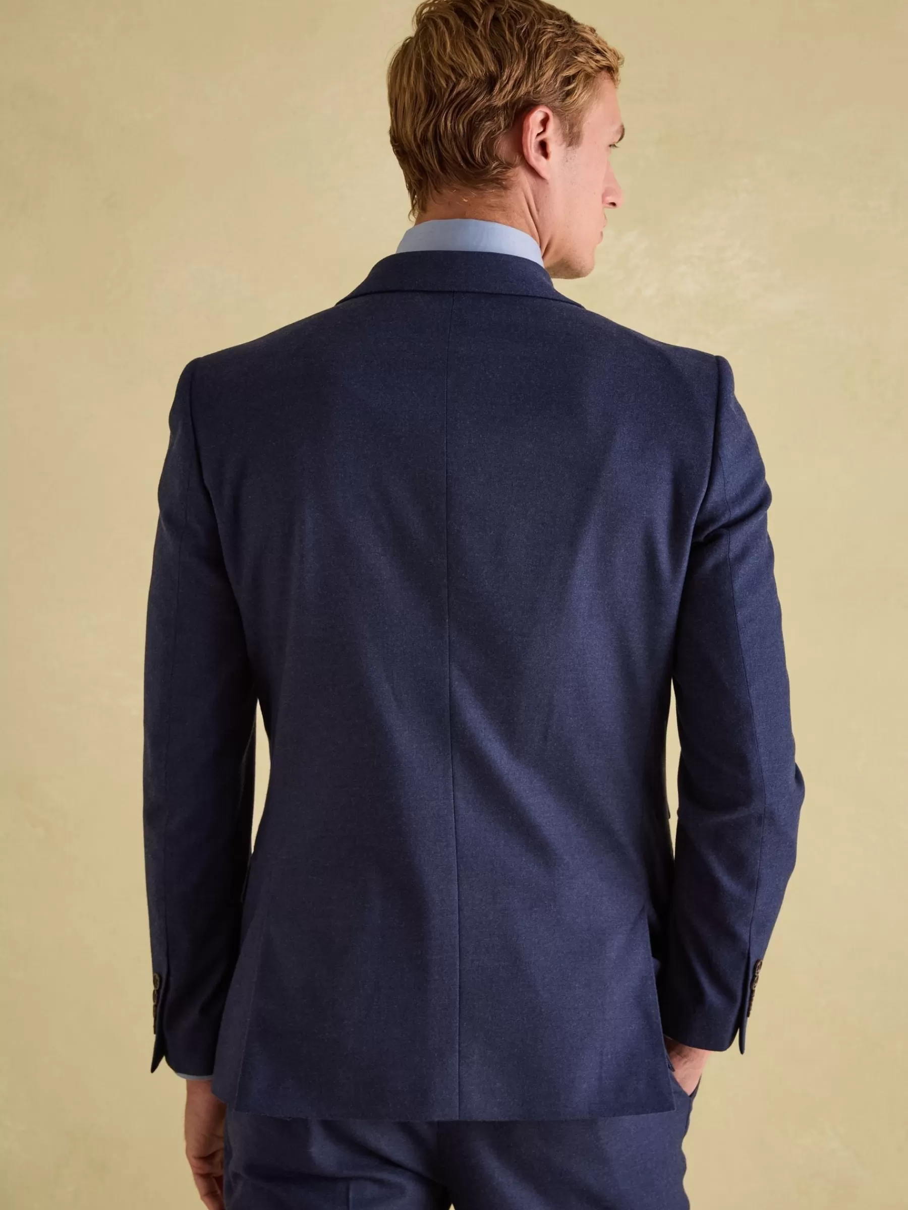 Joules Slim Fit Flannel Suit Jacket Blue Best