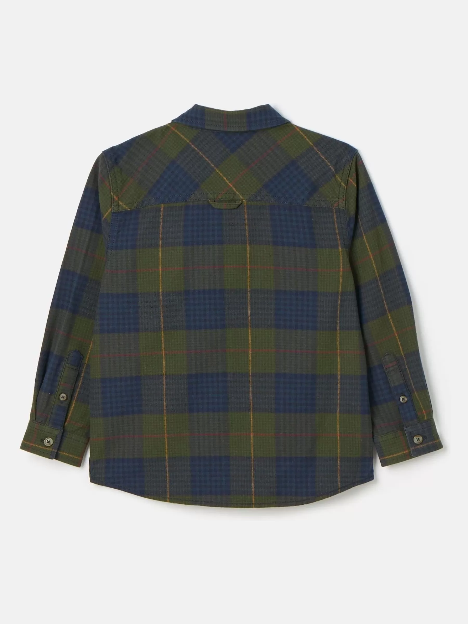 Joules Boys' Buchanan Checked Shirt Green Fashion