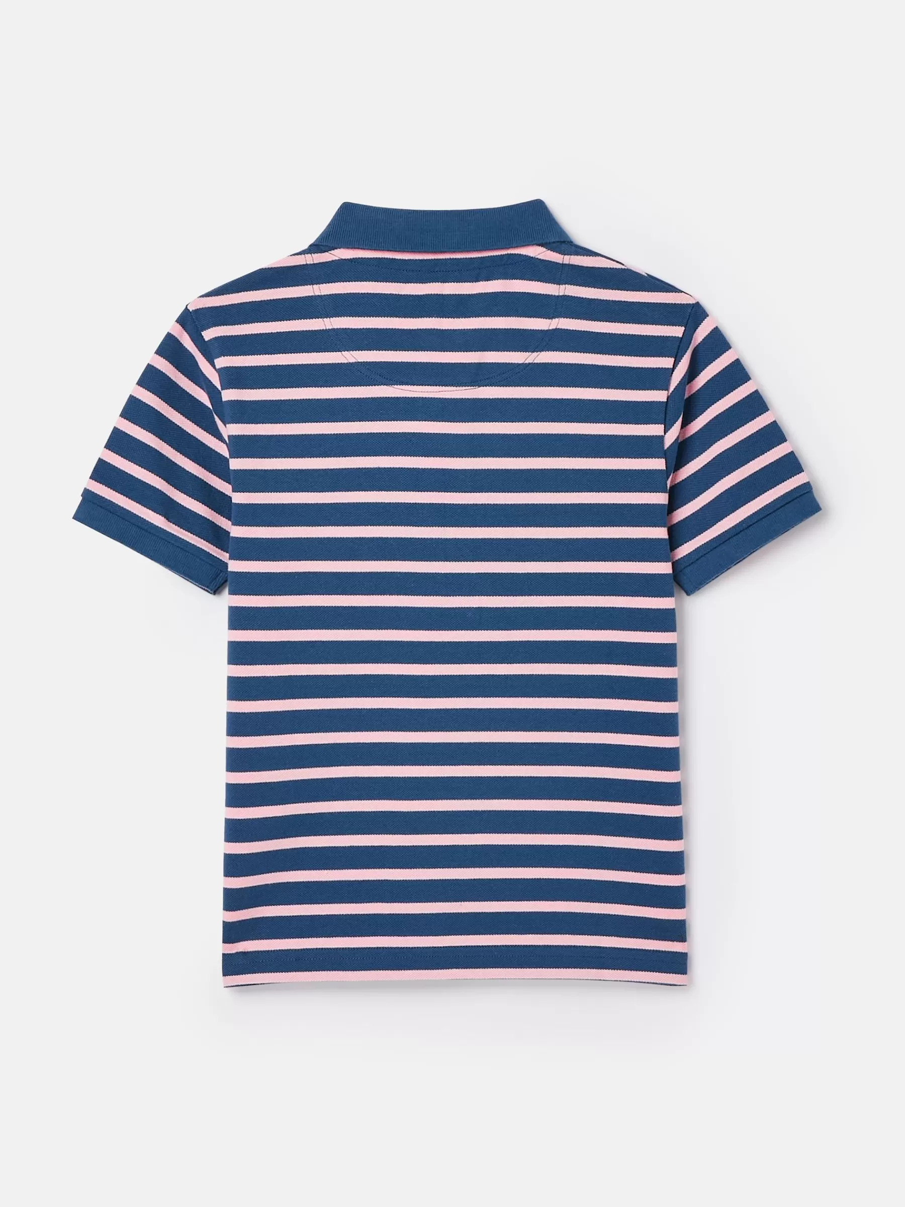 Joules Boys' Filbert Striped Pique Cotton Polo Shirt Pink Fashion