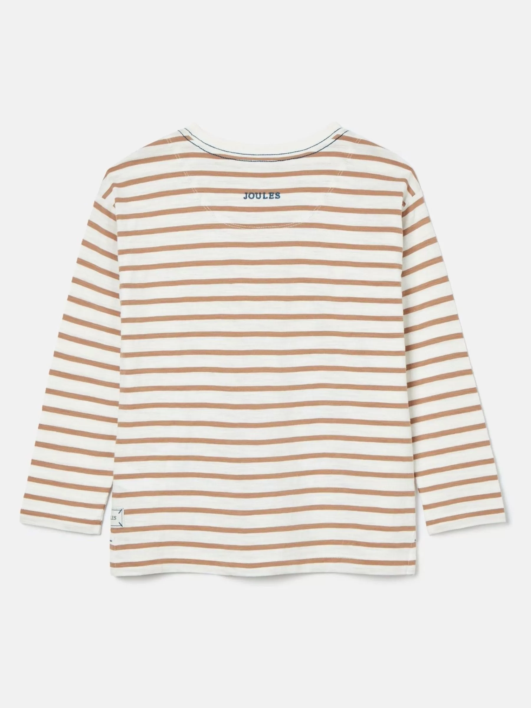 Joules Boys' Jack Cream & Natural Stripe Artwork Top Cream&NaturalStripe Best