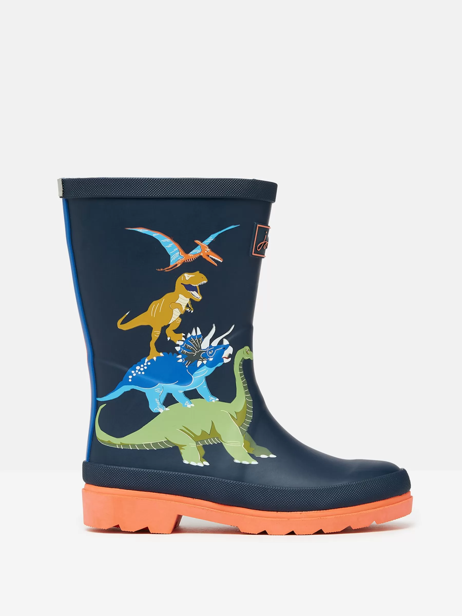 Joules Boys' Navy Dinosaur Printed Wellies NavyDinosaur Fashion