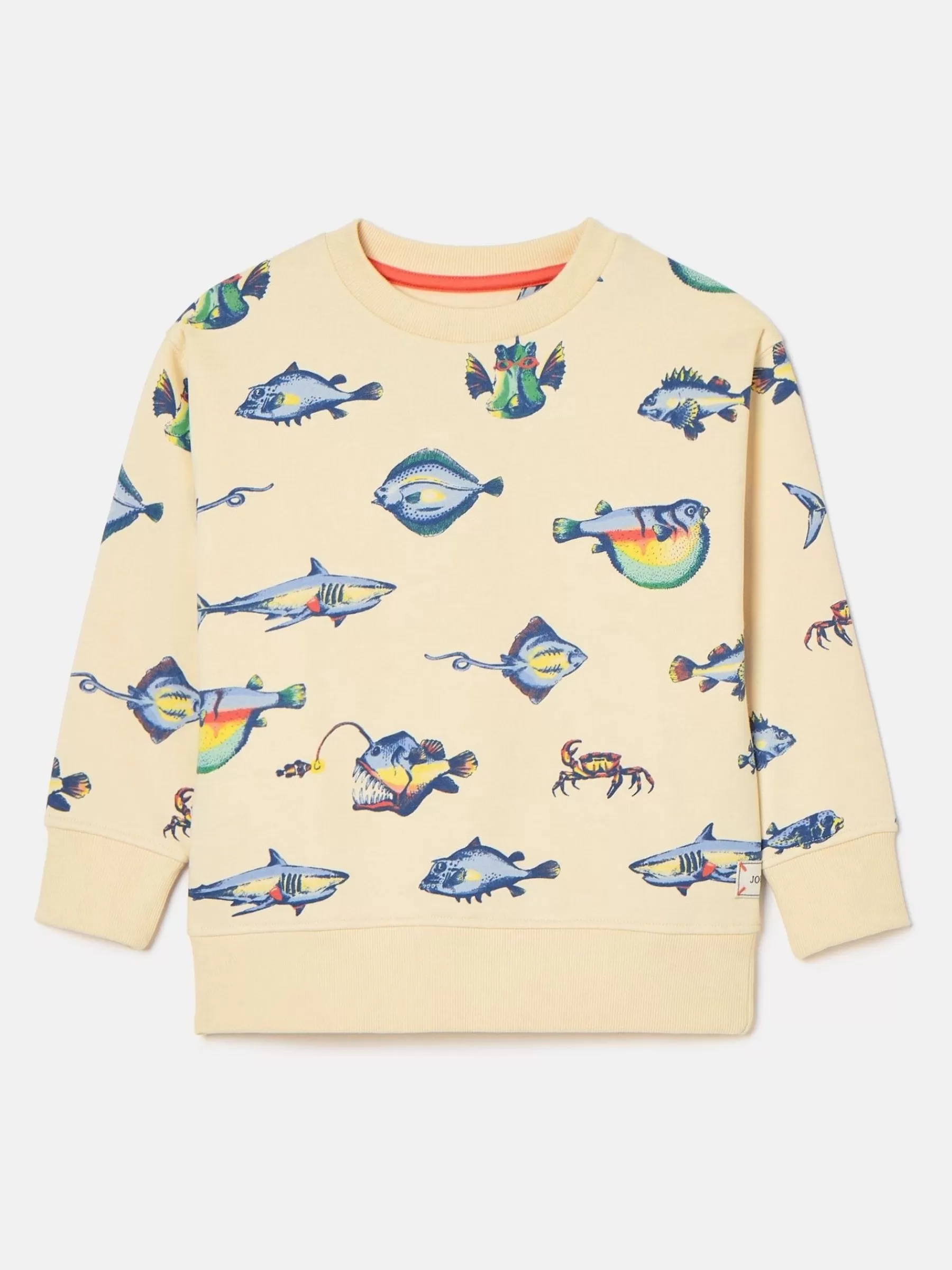 Joules Boys' Sea Air Printed Sweatshirt Neutral Discount