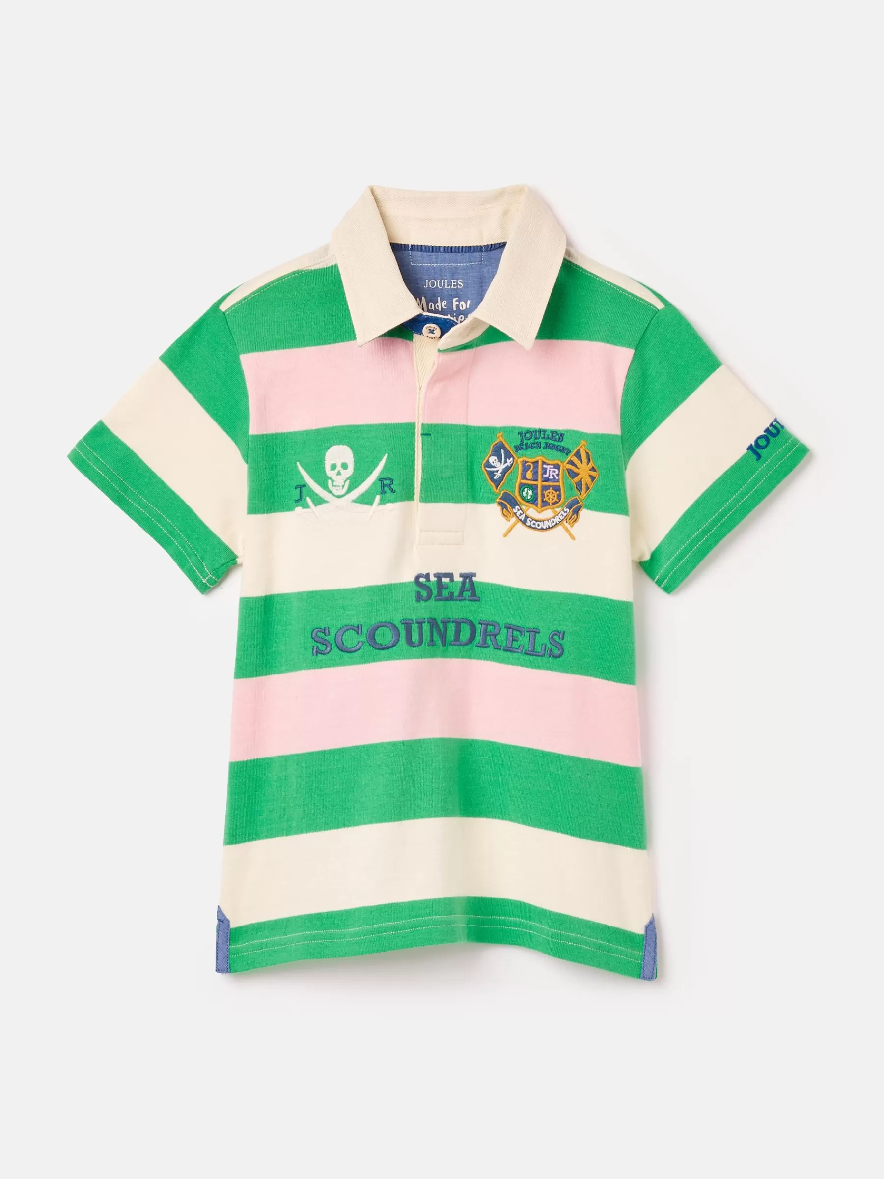 Joules Boys' Tournament Rugby Jersey Polo Shirt Green Cheap