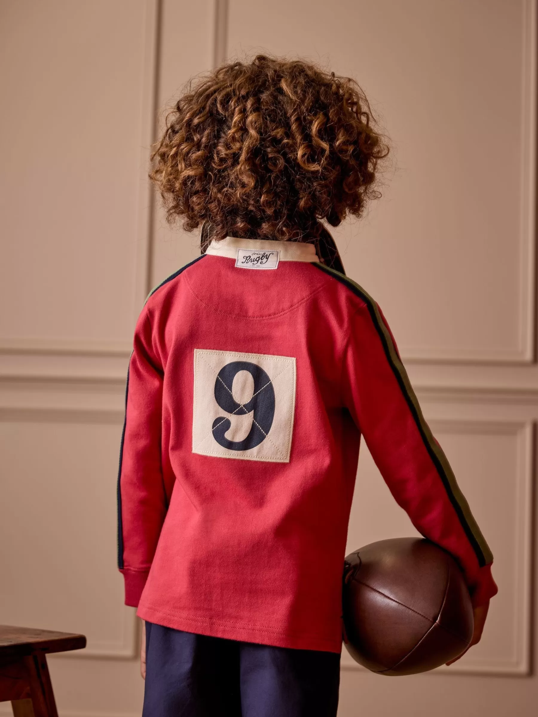 Joules Boys' Tournament Rugby Shirt Red Outlet