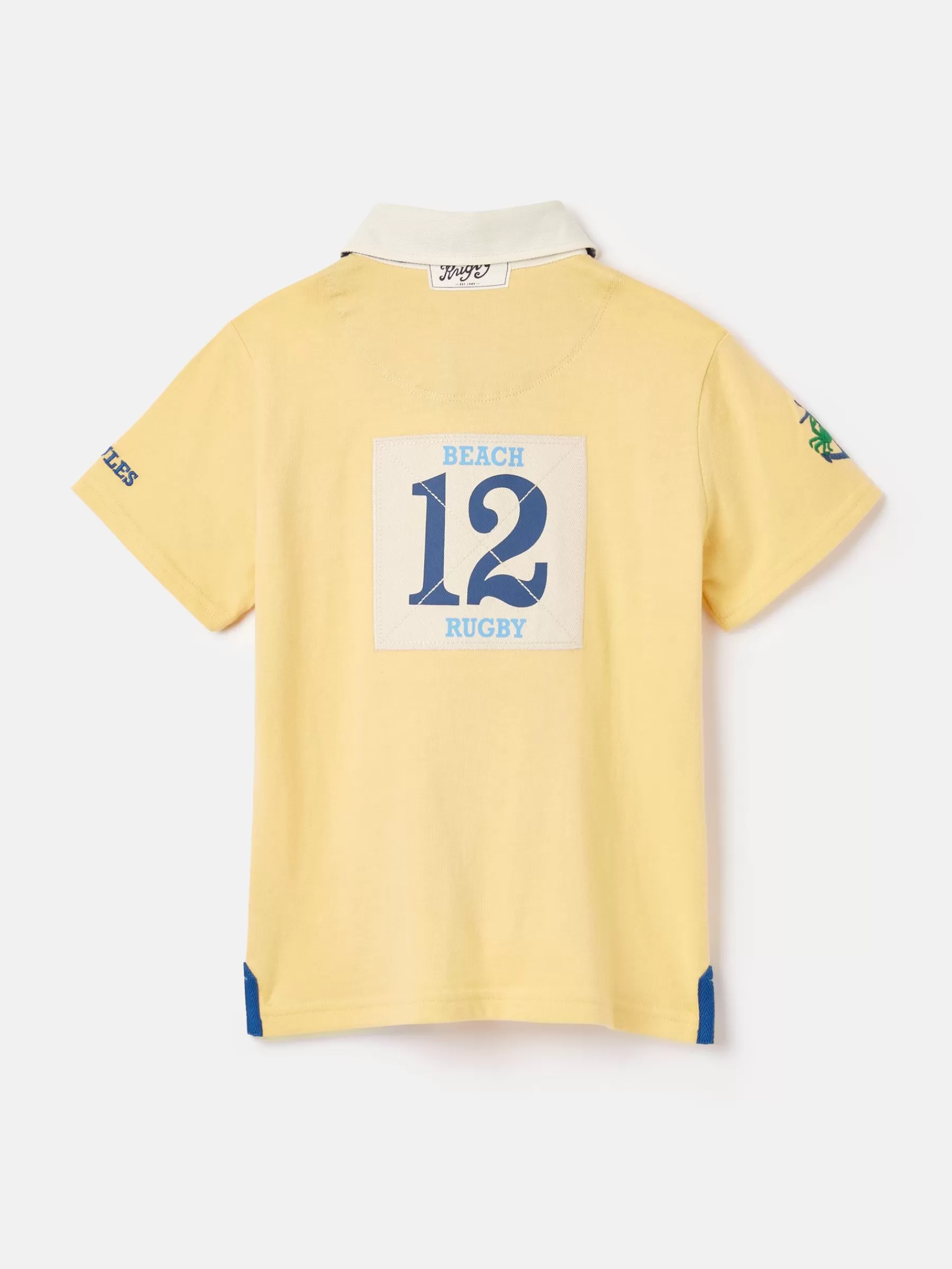 Joules Boys' Tournament Rugby Jersey Polo Shirt Yellow Online