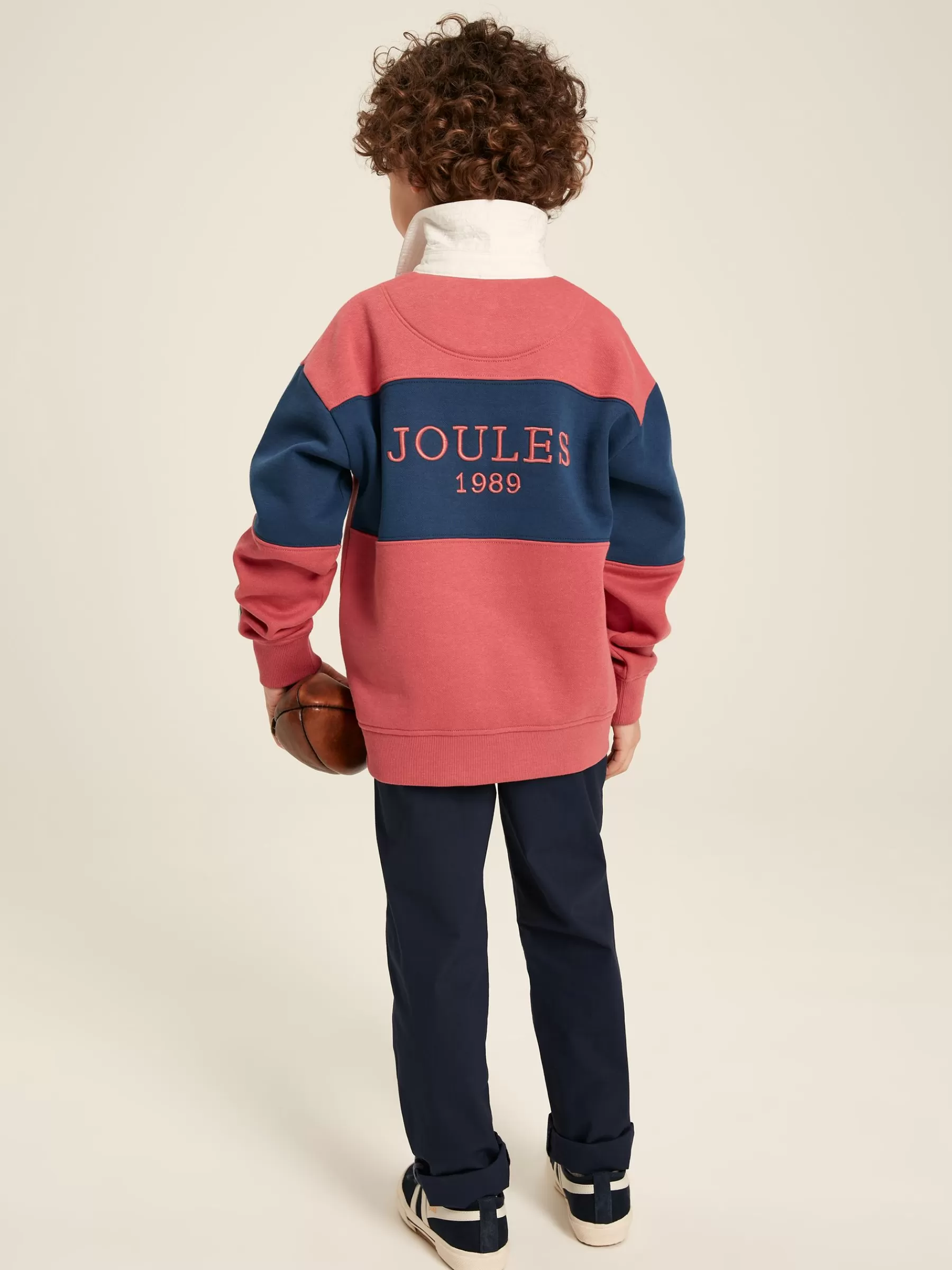 Joules Boys' Try Rugby Sweatshirt Red Flash Sale