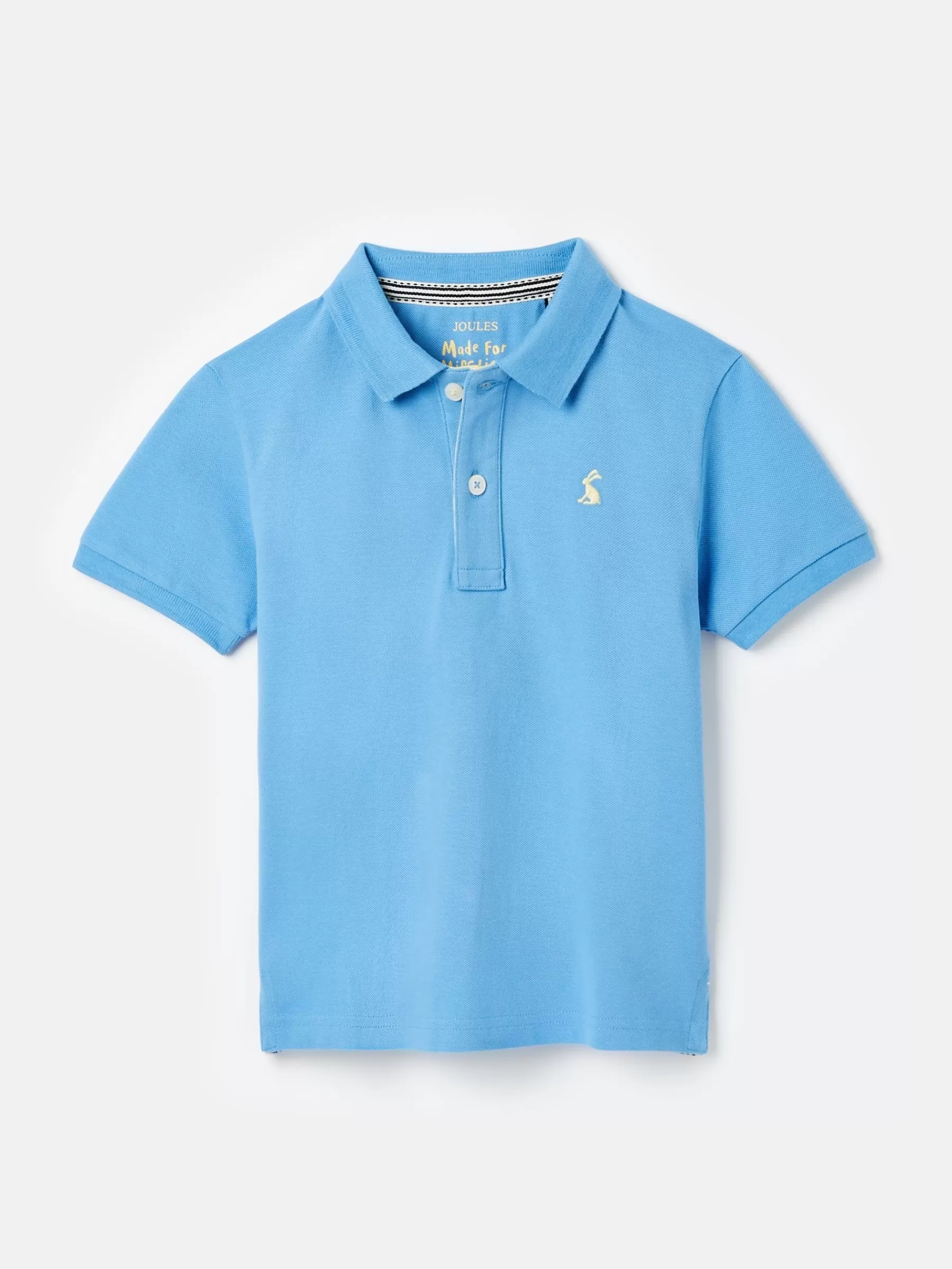 Joules Boys' Woody Pique Cotton Polo Shirt Blue Store