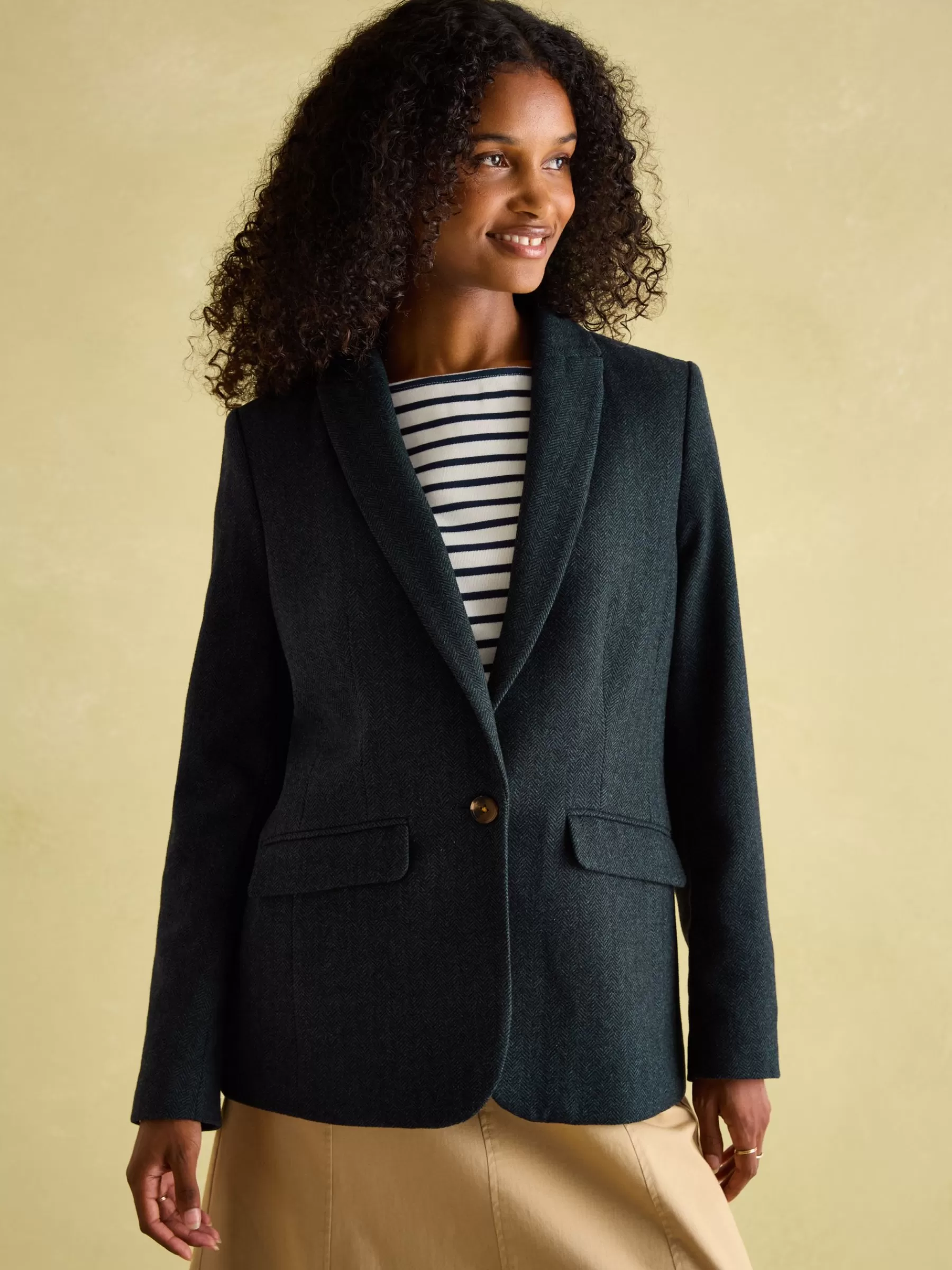 Joules Bramble Navy Blue Tweed Blazer NavyBlue Best