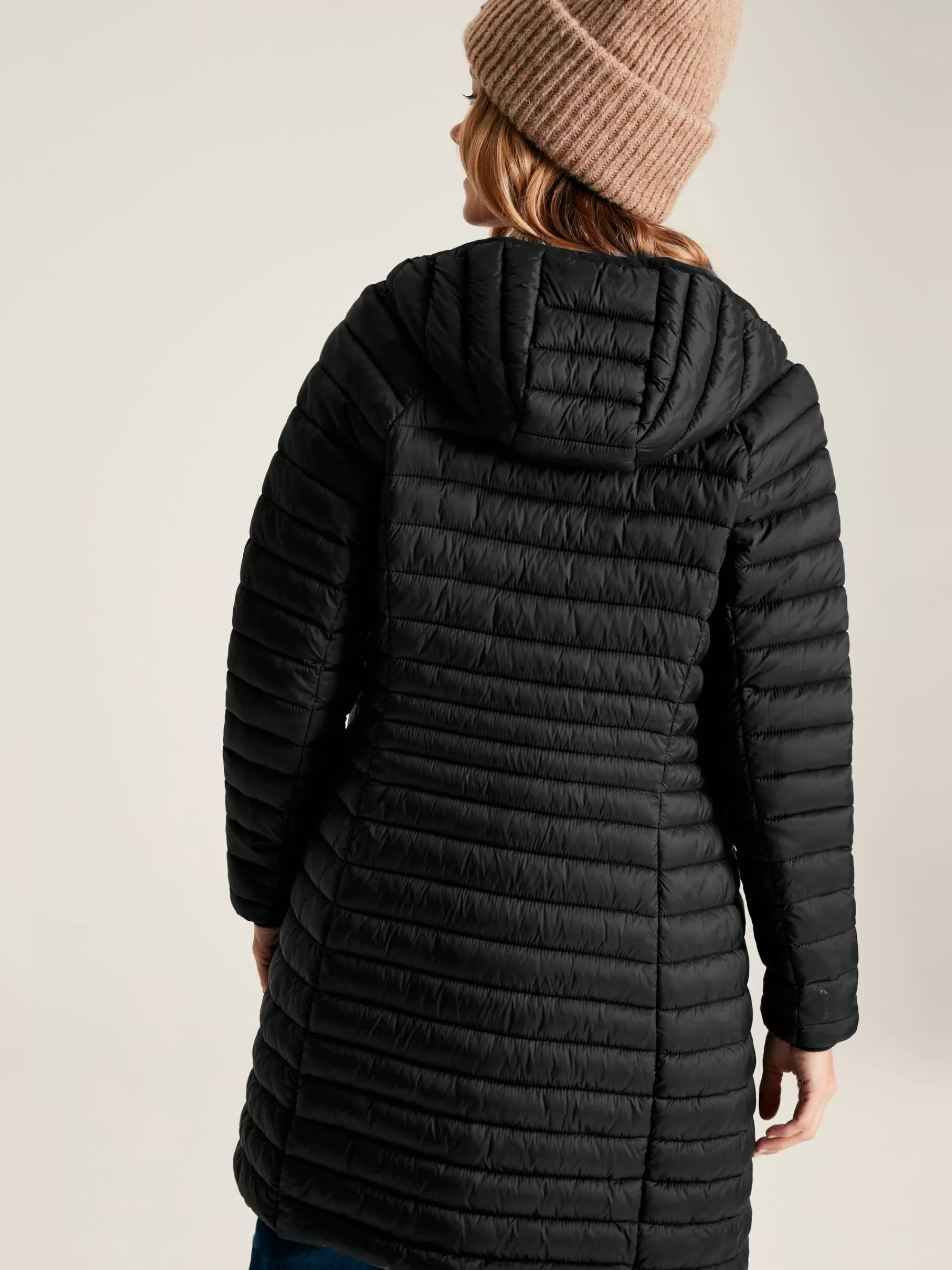 Joules Bramley Showerproof Long Packable Padded Coat Black Fashion