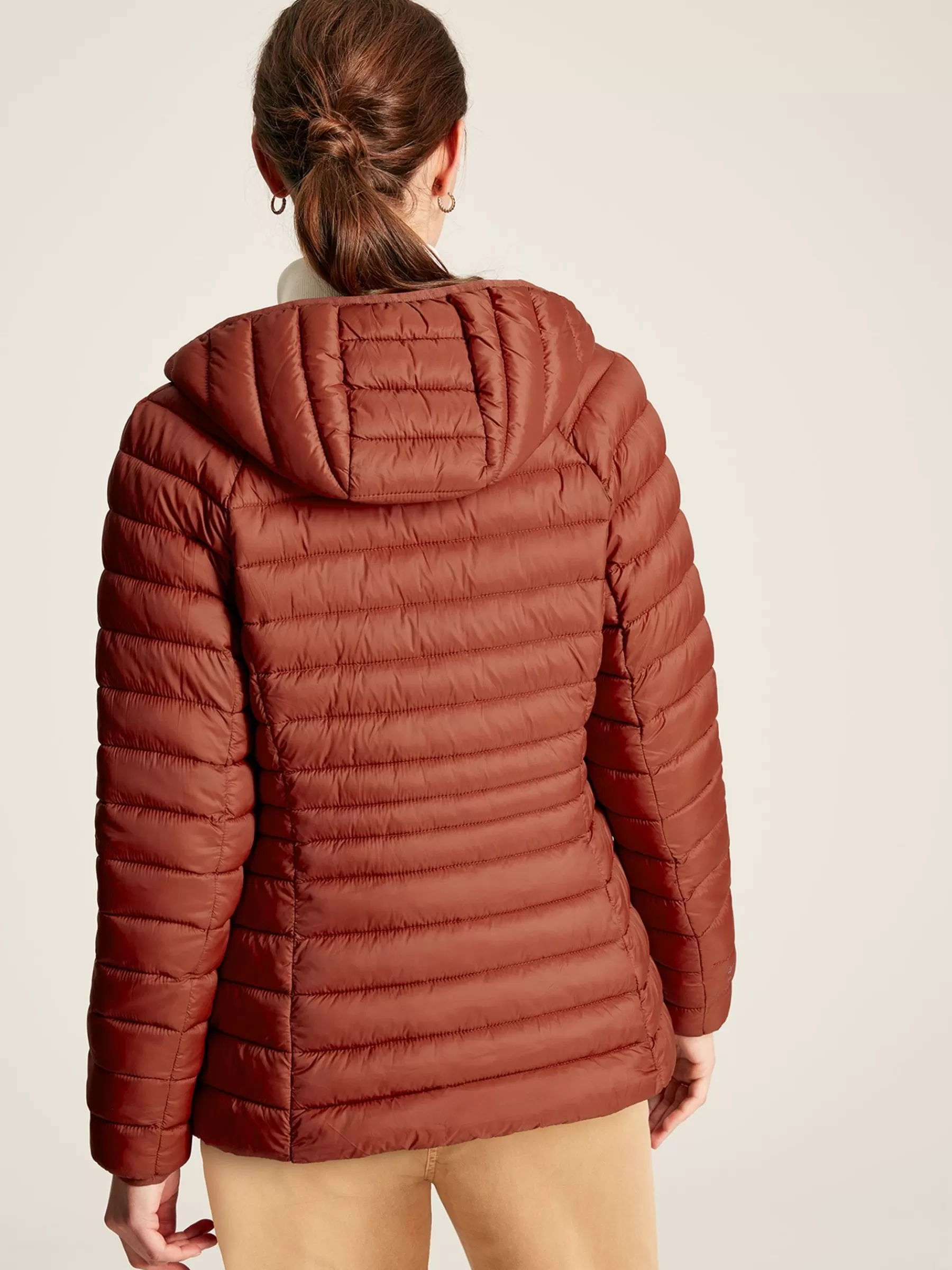 Joules Bramley Showerproof Packable Padded Coat Red Outlet