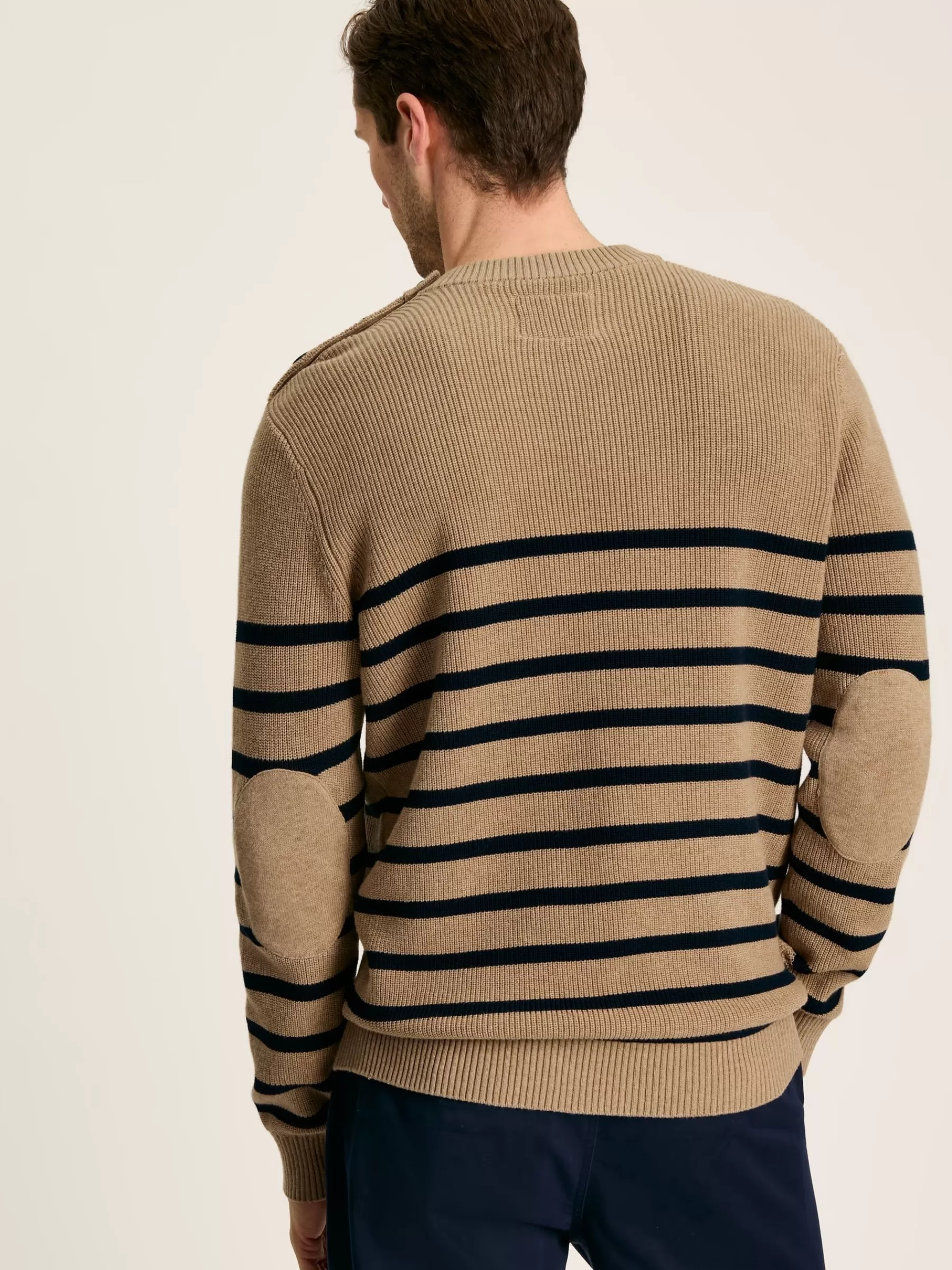 Joules Breton Navy Stripe Crew Neck Knitted Jumper NavyStripe Store