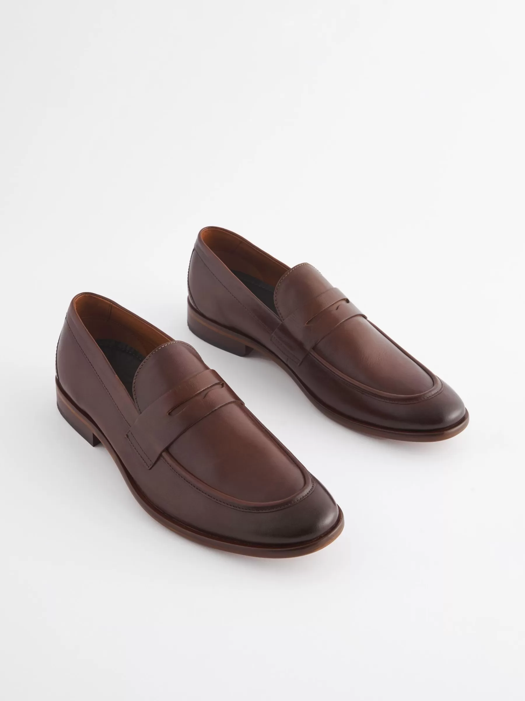 Joules Brown Leather Penny Loafers BrownLeather Clearance