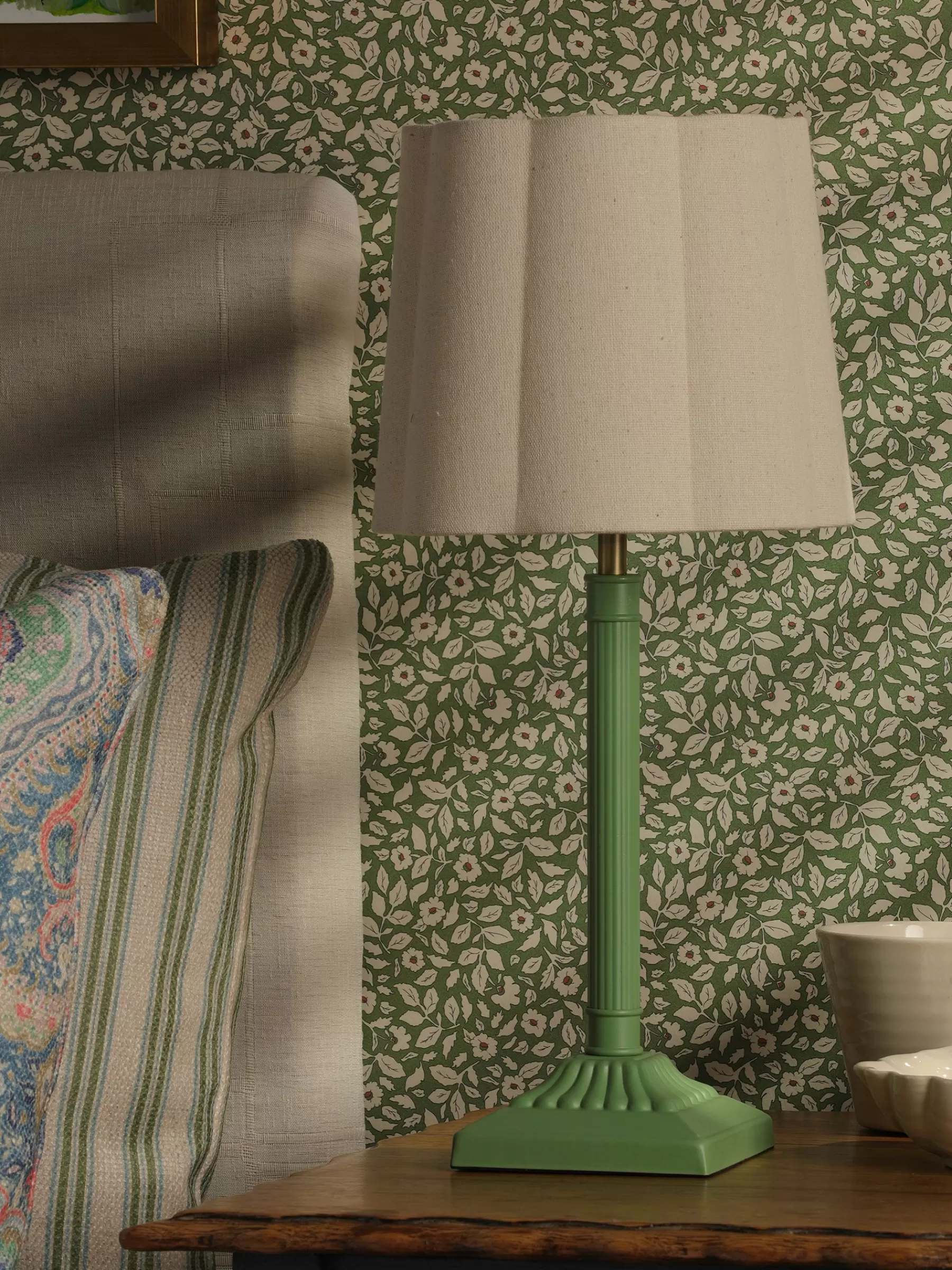 Joules Buscot Square Base Table Lamp Green Shop