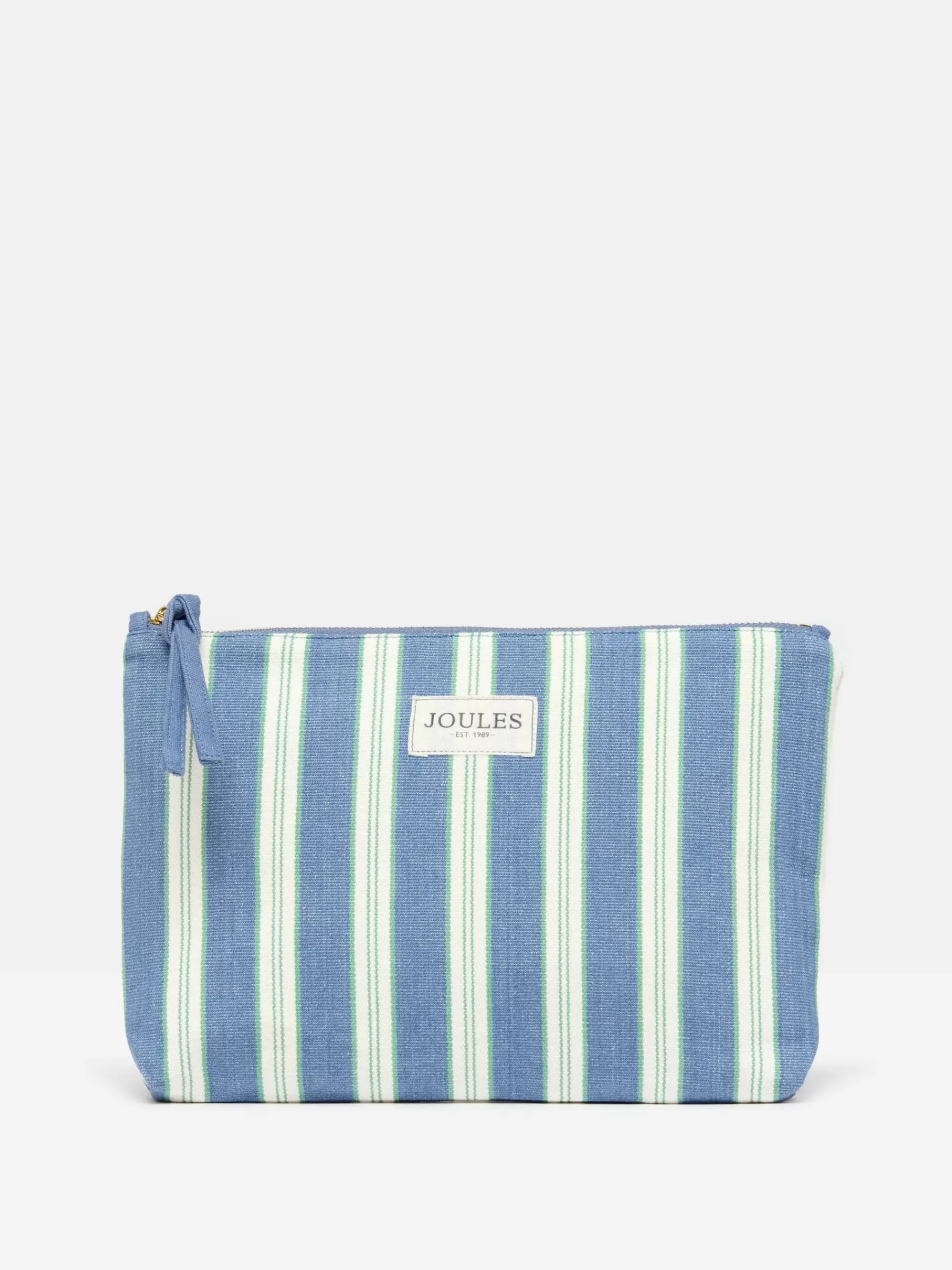 Joules Carrywell Blue & White Striped Zip Pouch Blue&WhiteStriped New