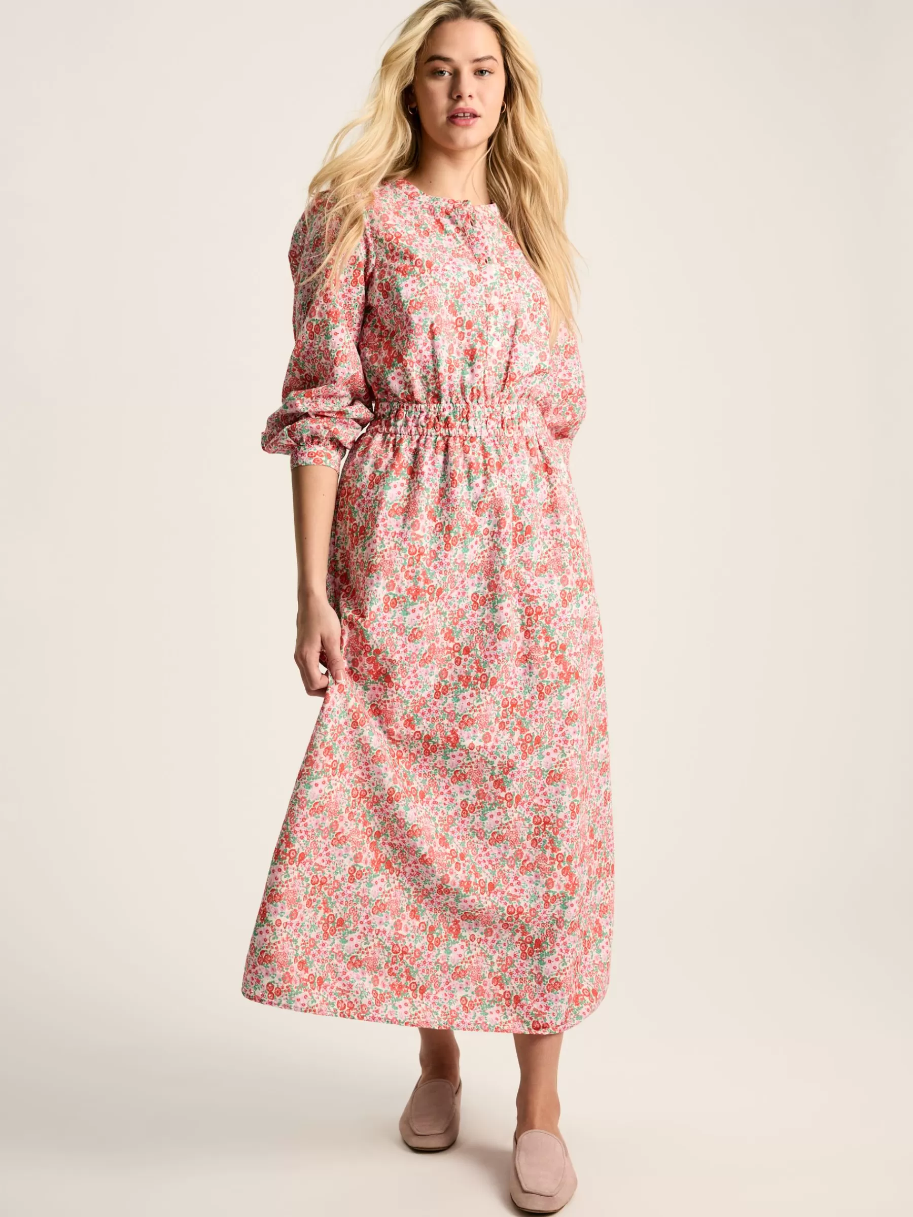 Joules Cassie Broderie Maxi Dress Pink Fashion