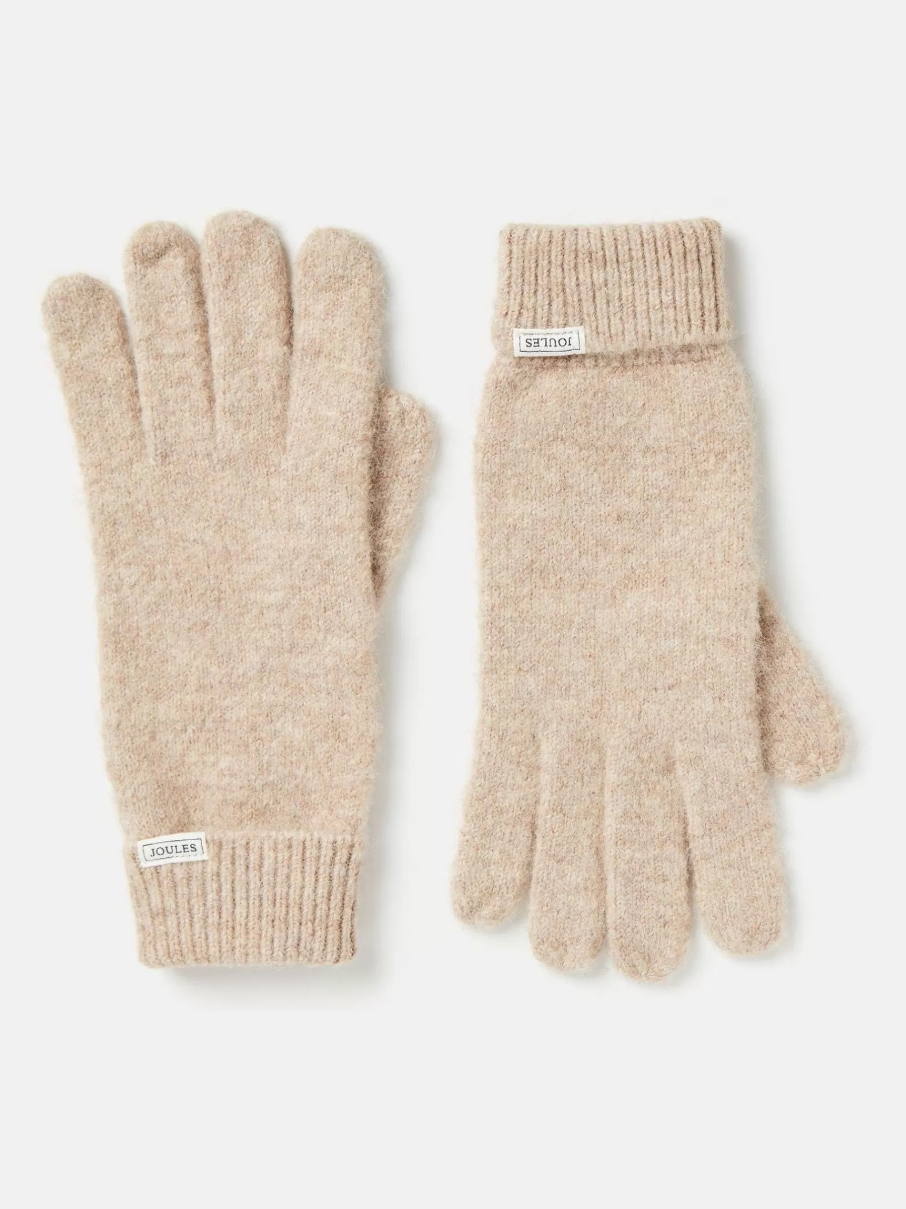 Joules Caversham Knitted Gloves Oatmeal Best Sale