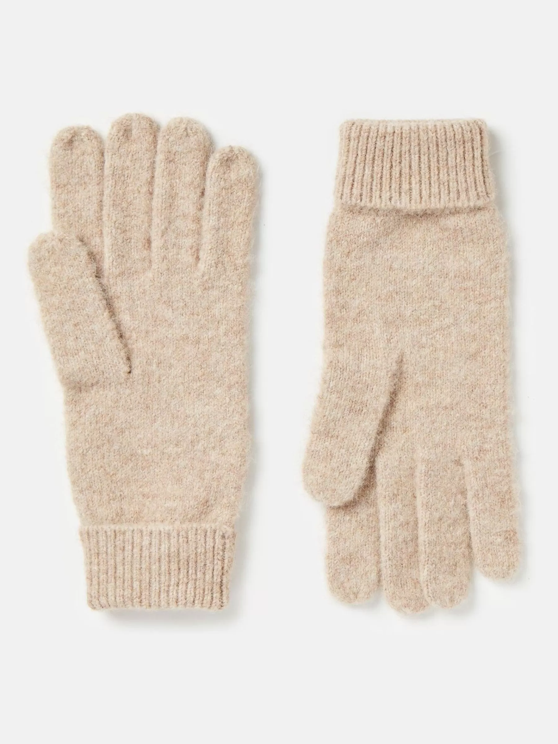 Joules Caversham Knitted Gloves Oatmeal Best Sale