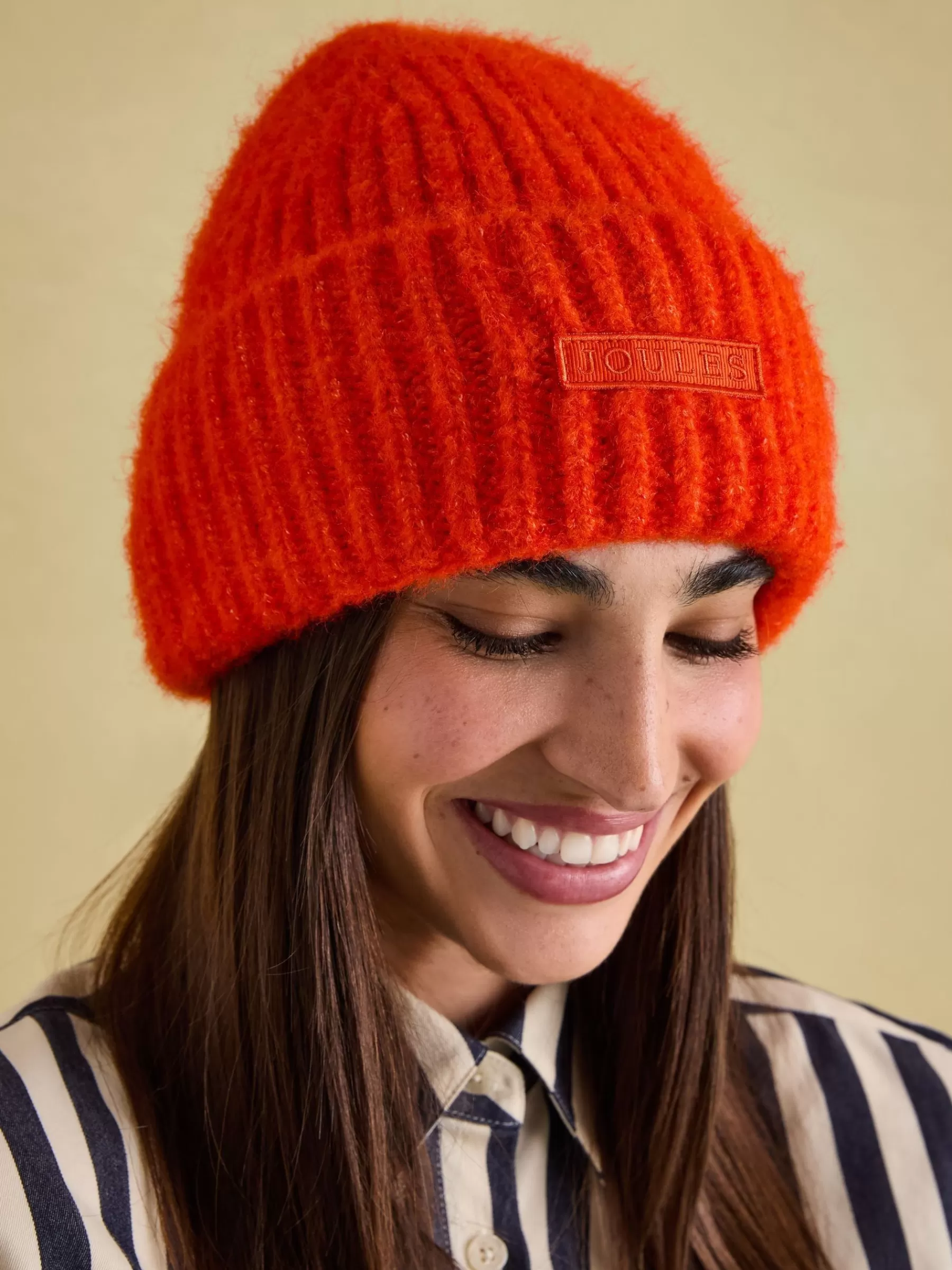 Joules Caversham Beanie Hat Orange New