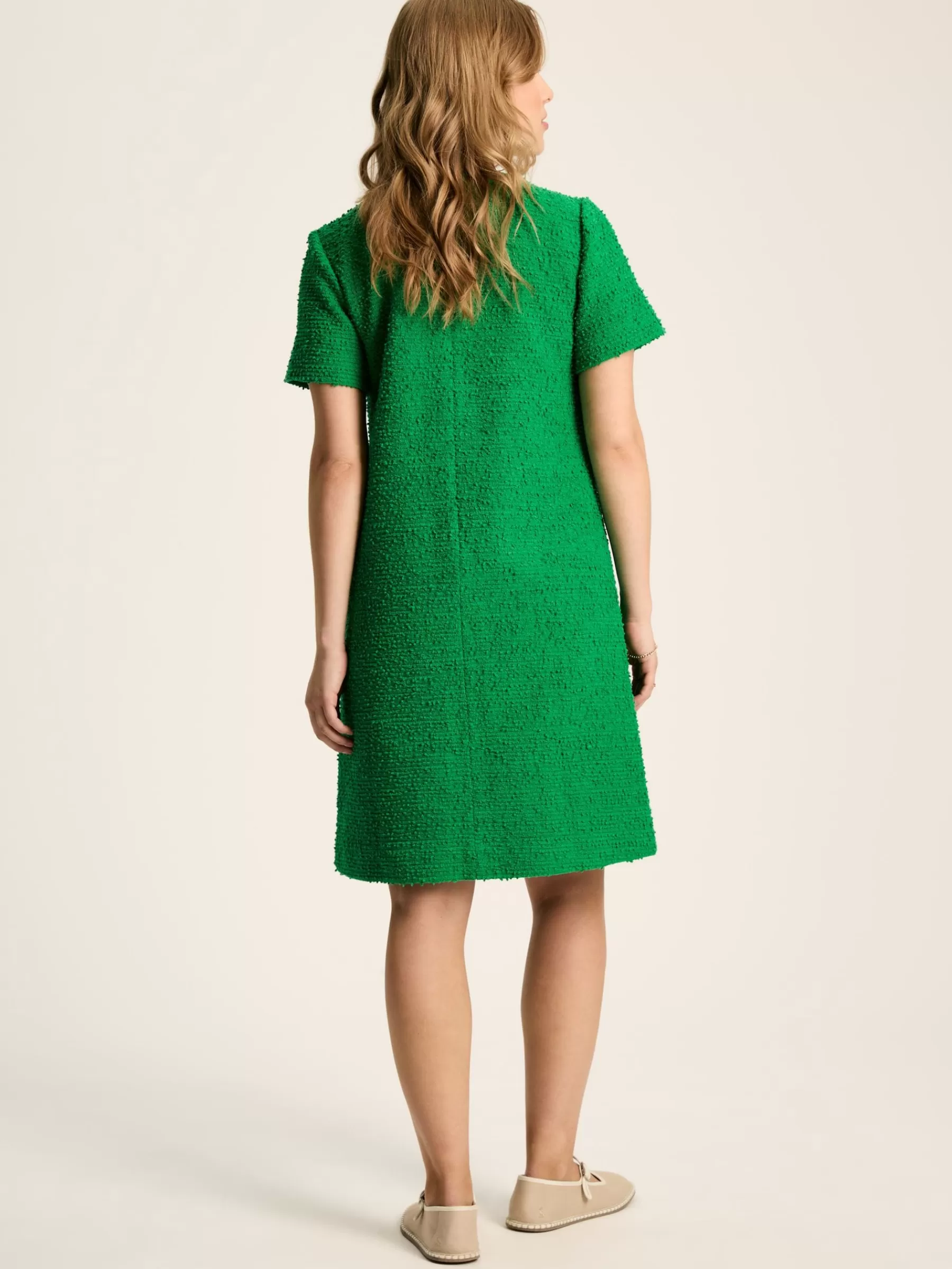 Joules Celeste Mini Boucle Dress Green Best Sale