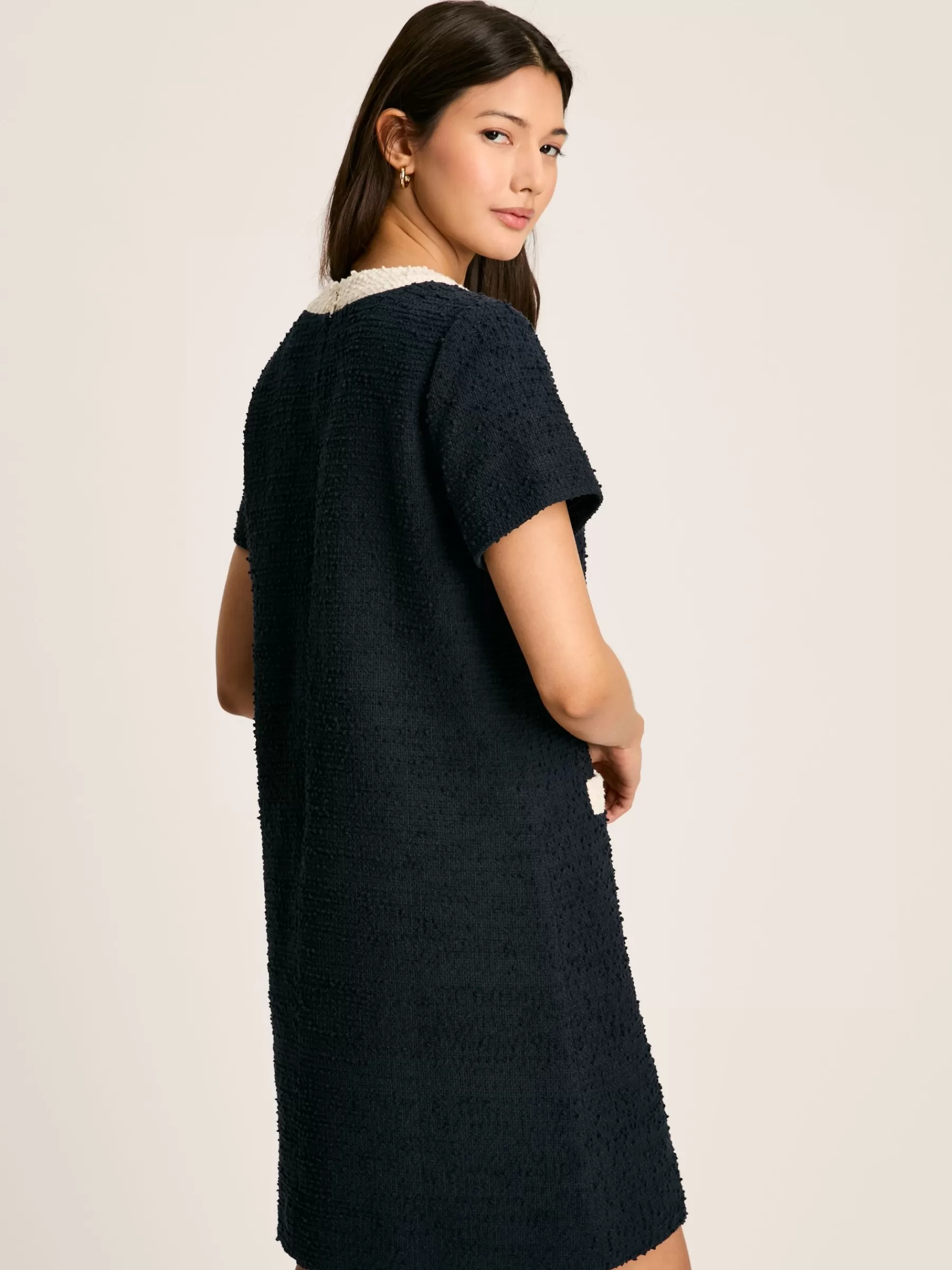 Joules Celeste Navy Blue Mini Boucle Dress NavyBlue Discount