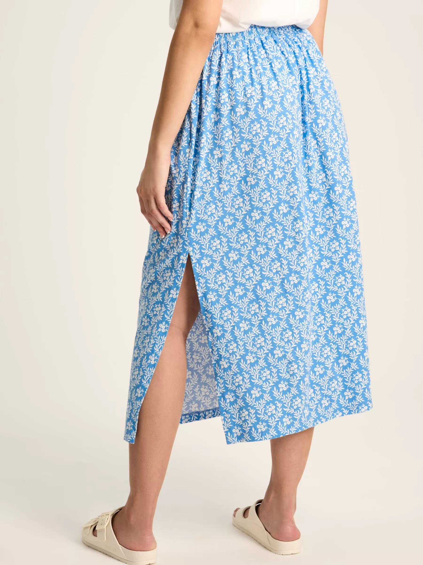 Joules Celia Jersey Midi Skirt Blue Shop