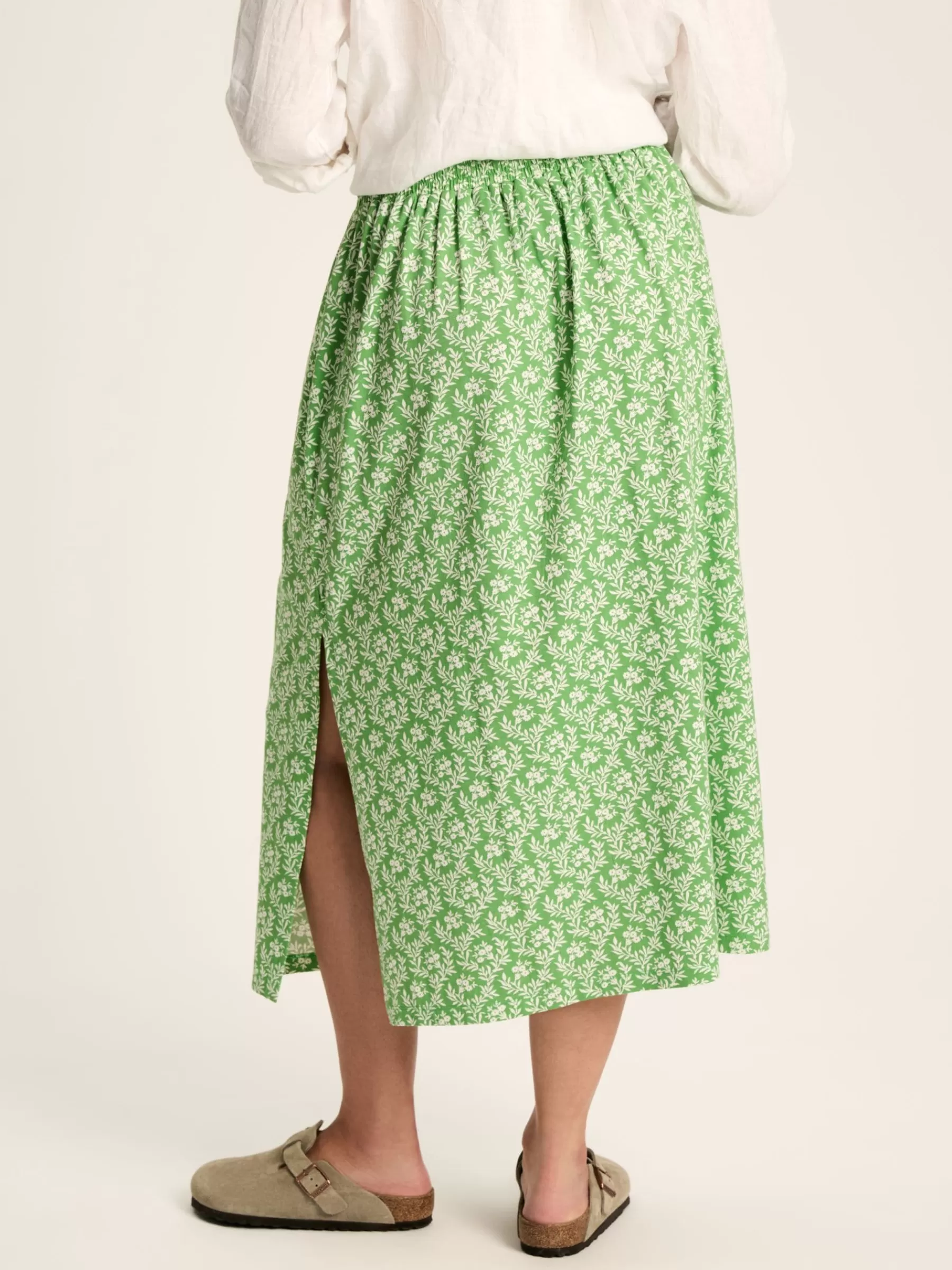 Joules Celia Jersey Midi Skirt Green Cheap