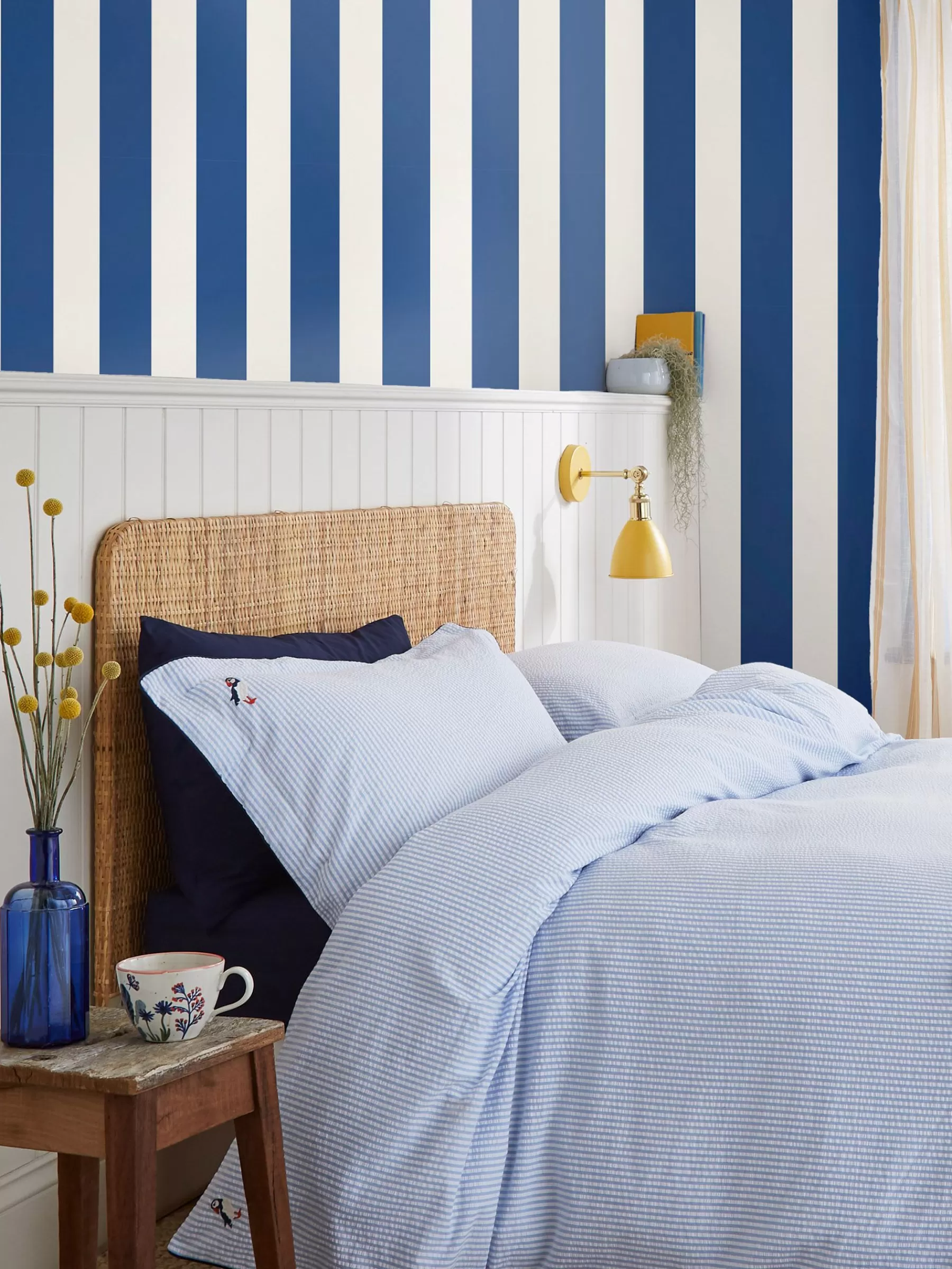 Joules Coast Blue Harborough Stripe 10M Wallpaper CoastBlue Store