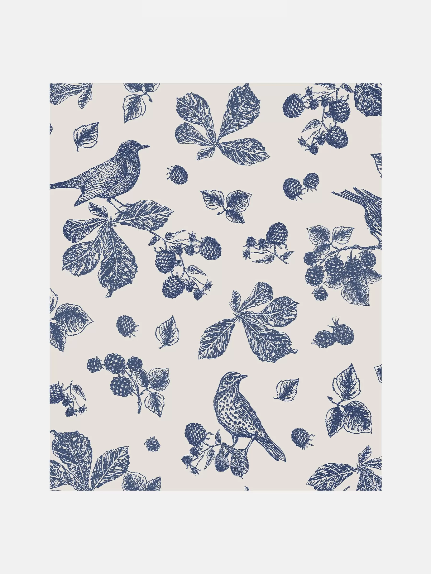 Joules Blackberry Bird 10M Wallpaper Cream Best