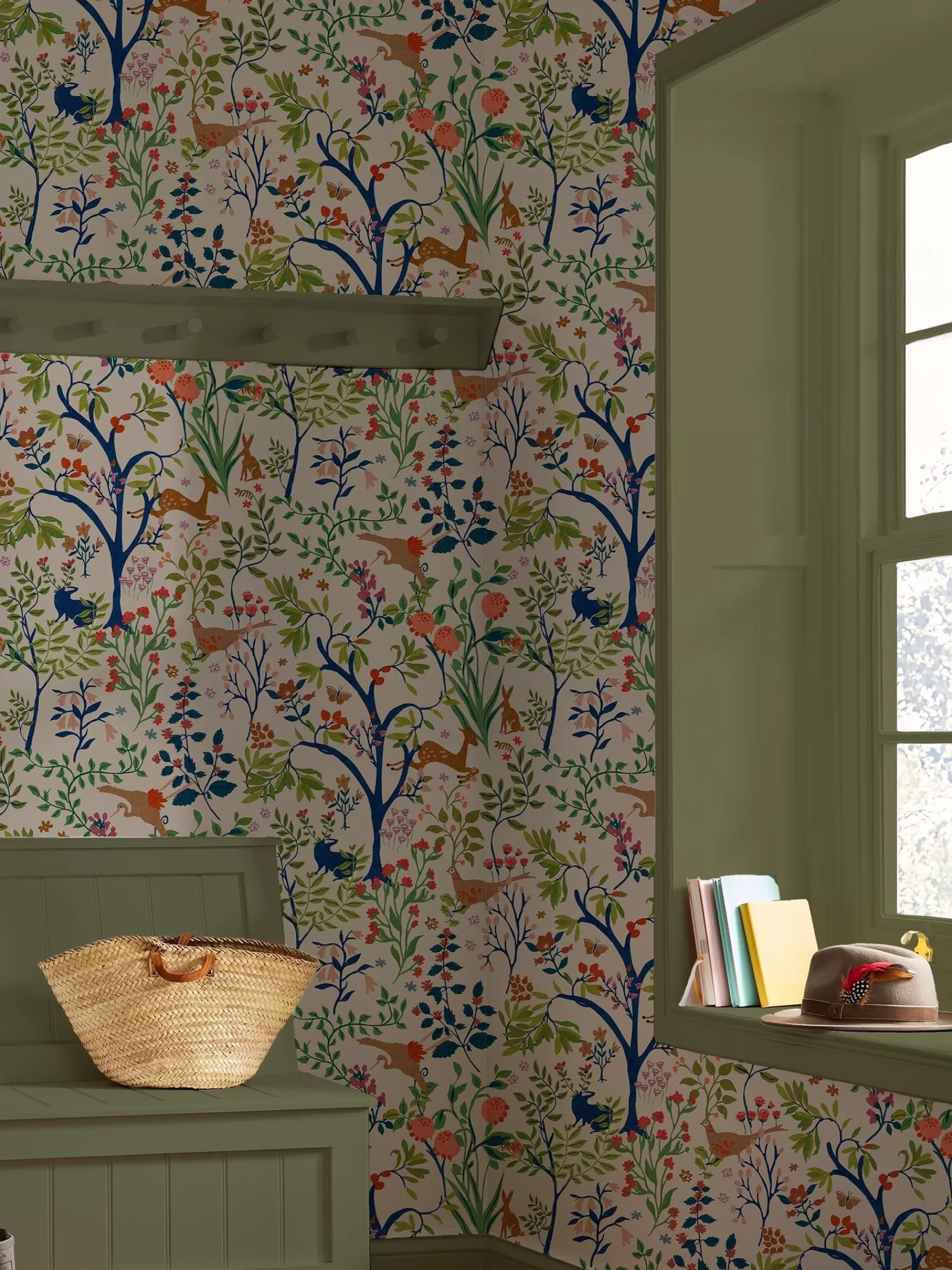 Joules Enchanted Woodland Antique 10M Wallpaper Cream Sale