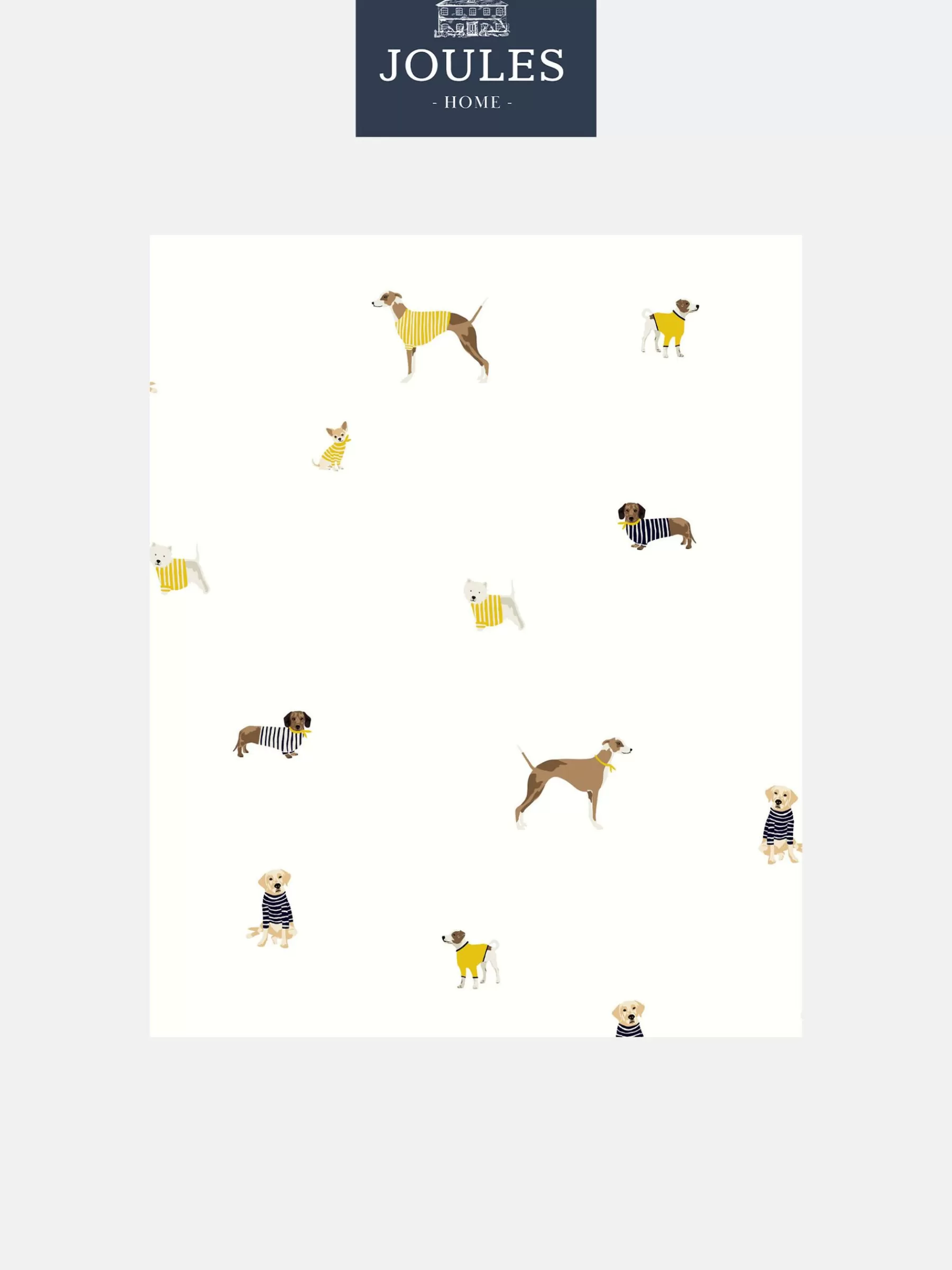 Joules Harbour Dogs 10M Wallpaper Creme Online