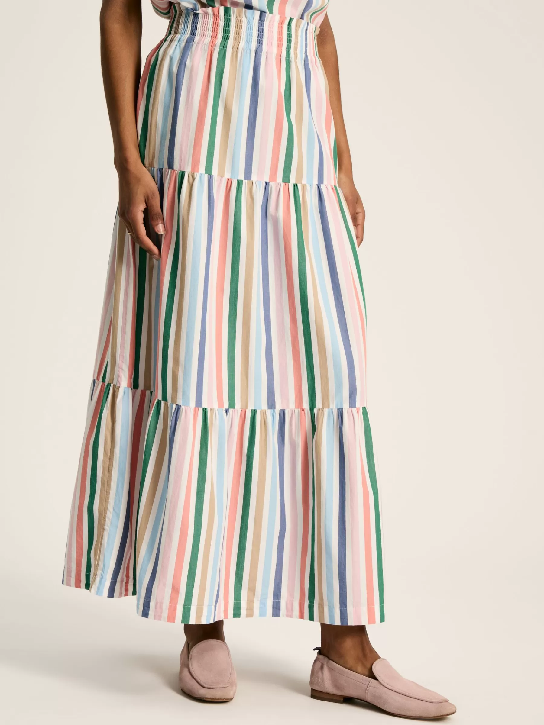 Joules Cynthia Tiered Co-ord Skirt Stripe Fashion