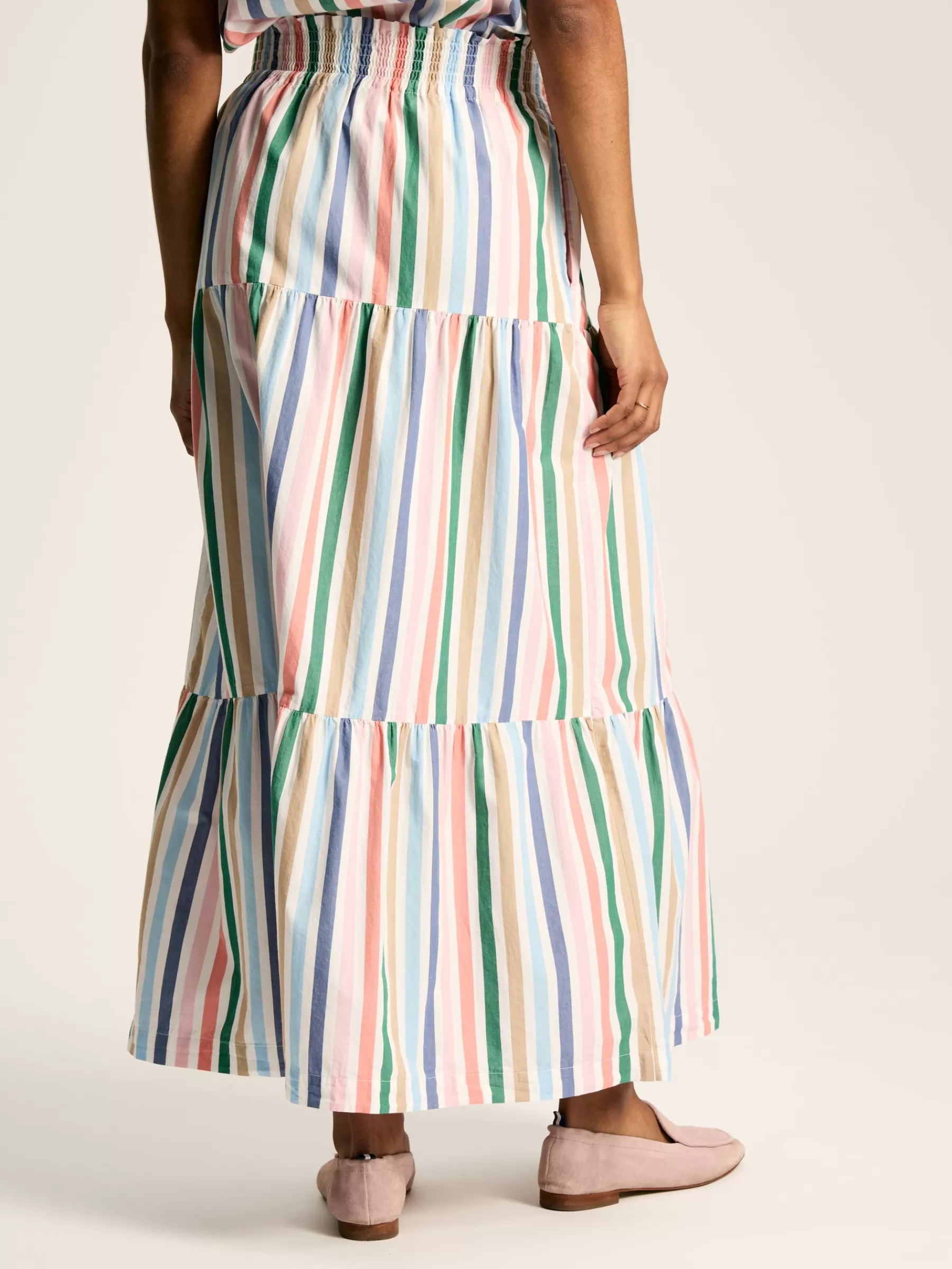 Joules Cynthia Tiered Co-ord Skirt Stripe Fashion