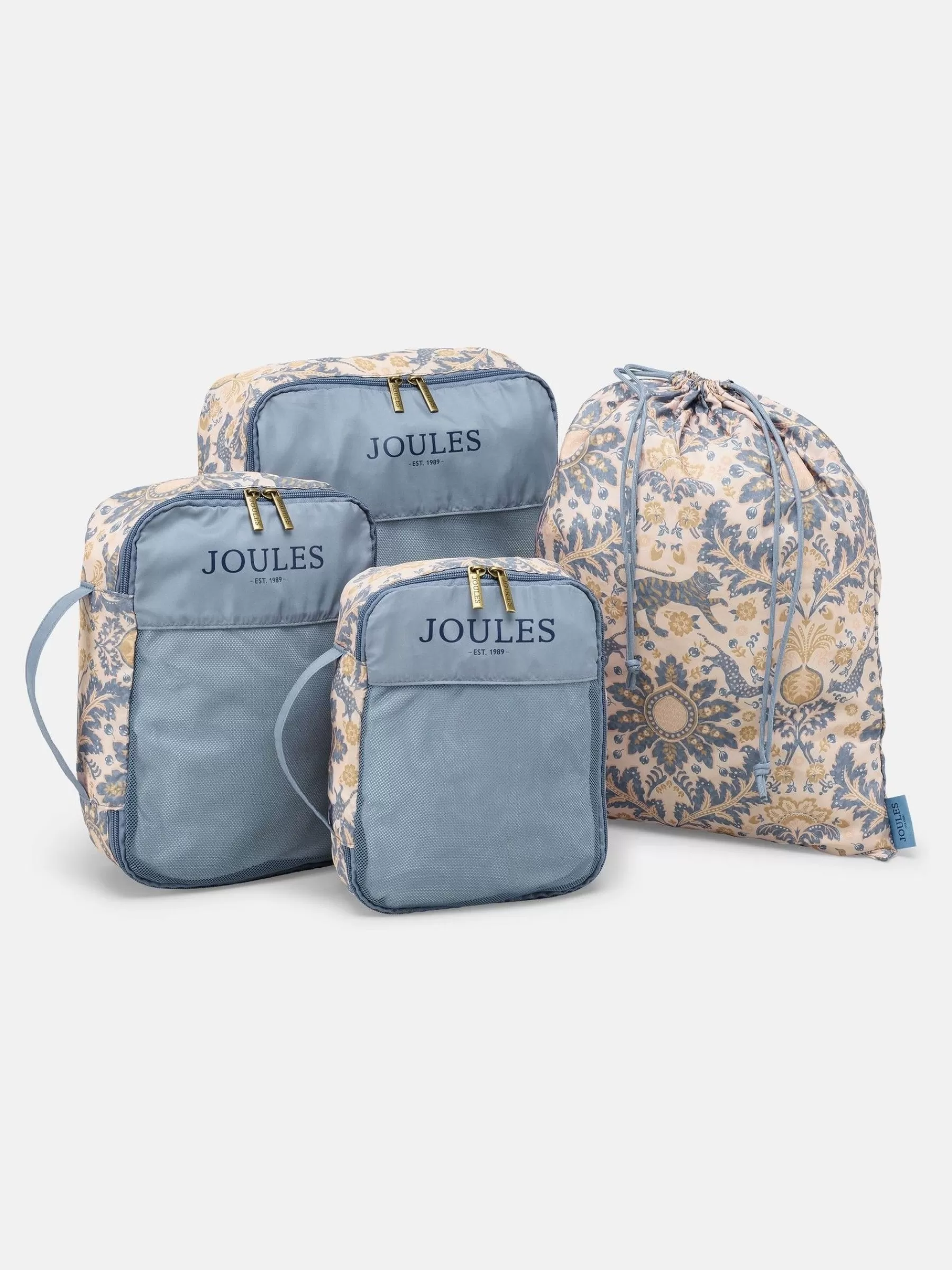 Joules Damask Print Set of Four Packing Cubes DamaskPrint Flash Sale