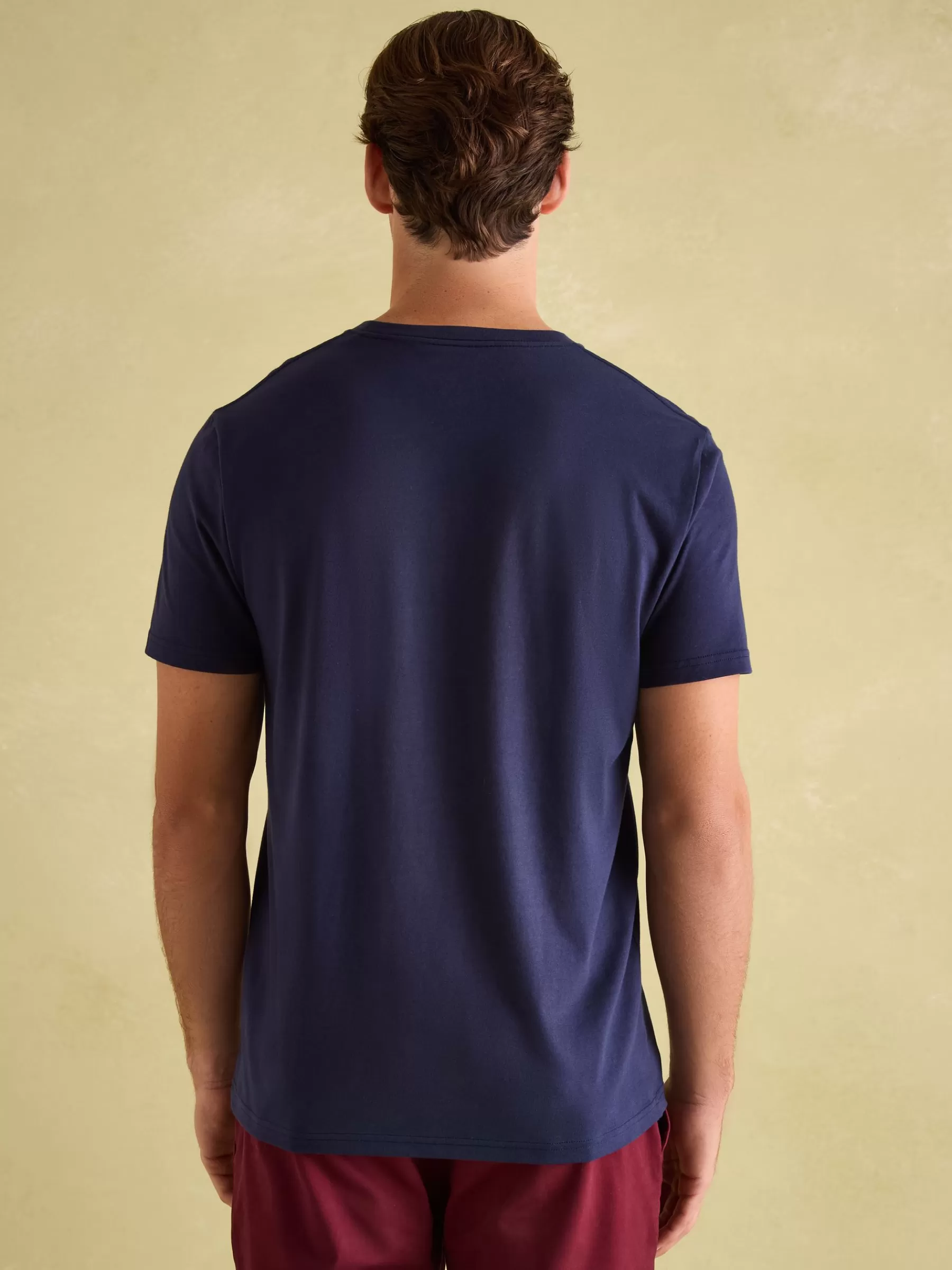 Joules Denton Navy Blue Lightweight Jersey 100% Cotton Crew Neck T-Shirt NavyBlue Fashion