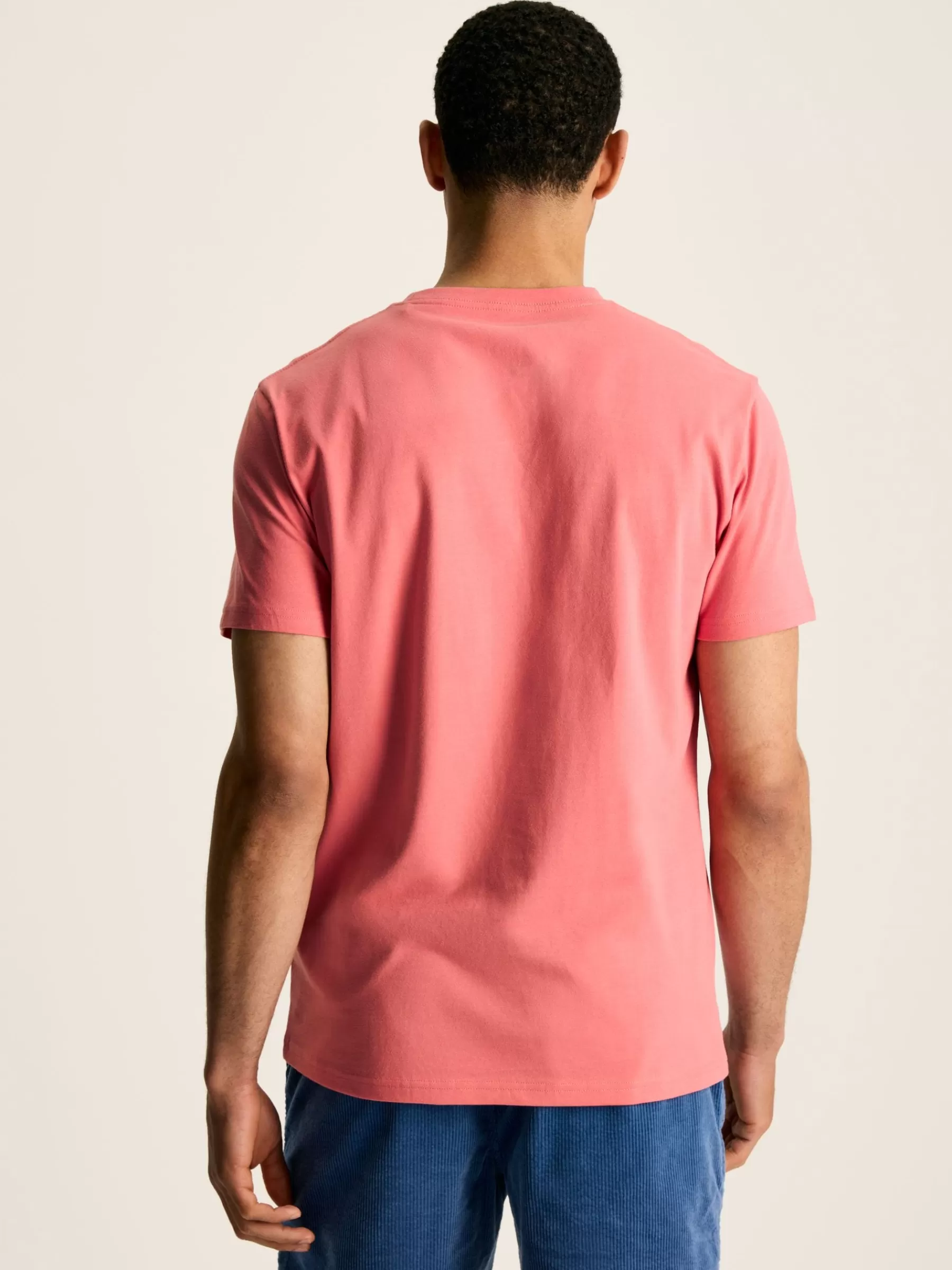 Joules Denton Plain Jersey Crew Neck T-Shirt Pink Best