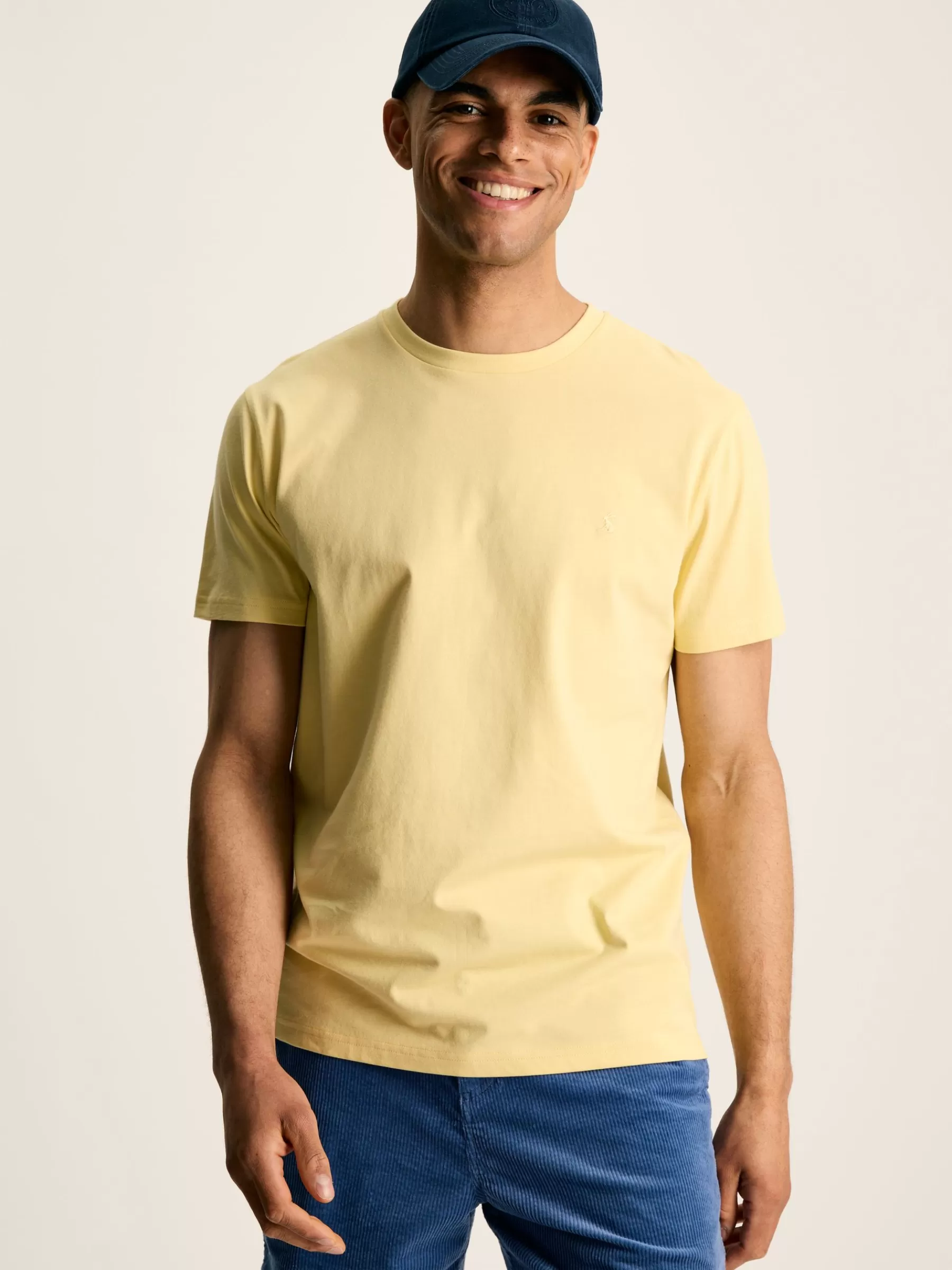 Joules Denton Plain Jersey Crew Neck T-Shirt Yellow Store